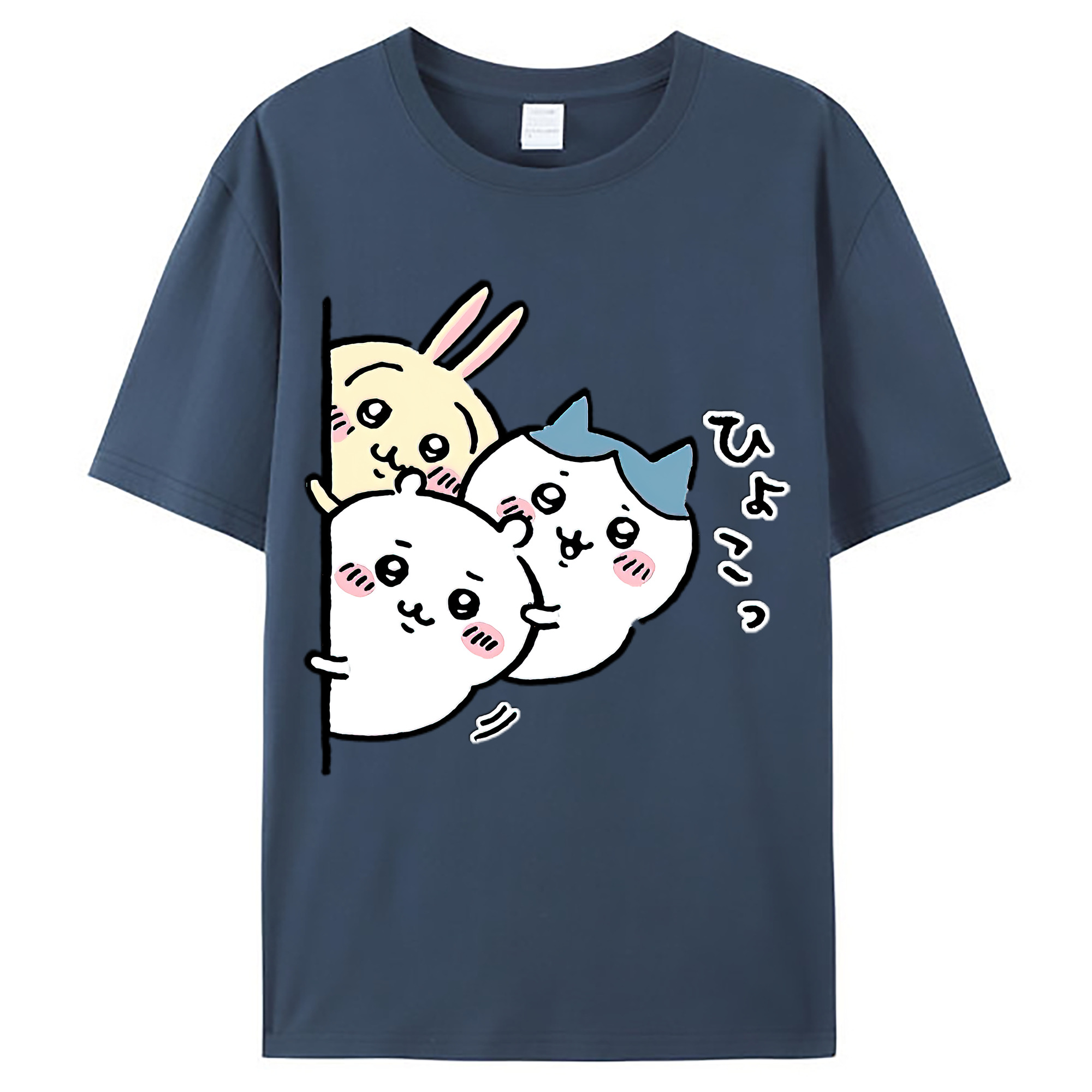 （画像用） ちいかわ うさぎ Chii-kawa usagi レディースカジュアルプリントTシャツ（綿100％）