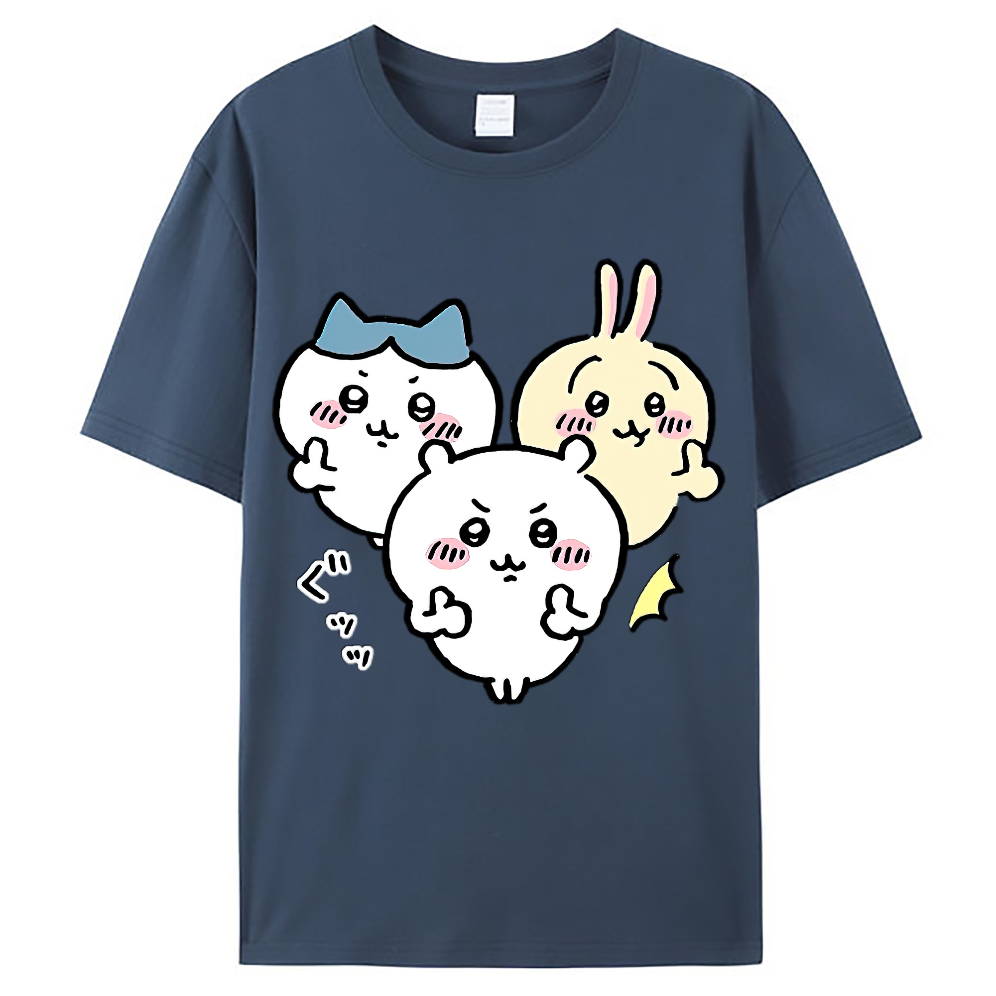 （画像用） ちいかわ うさぎ Chii-kawa usagi レディースカジュアルプリントTシャツ（綿100％）
