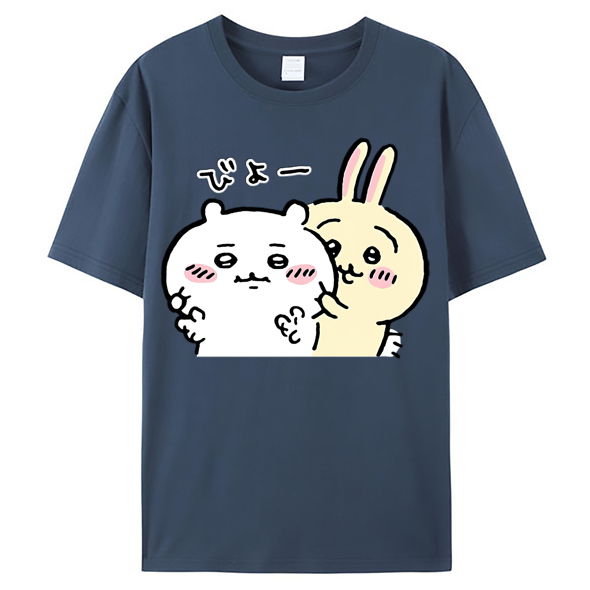 （画像用） ちいかわ うさぎ Chii-kawa usagi レディースカジュアルプリントTシャツ（綿100％）
