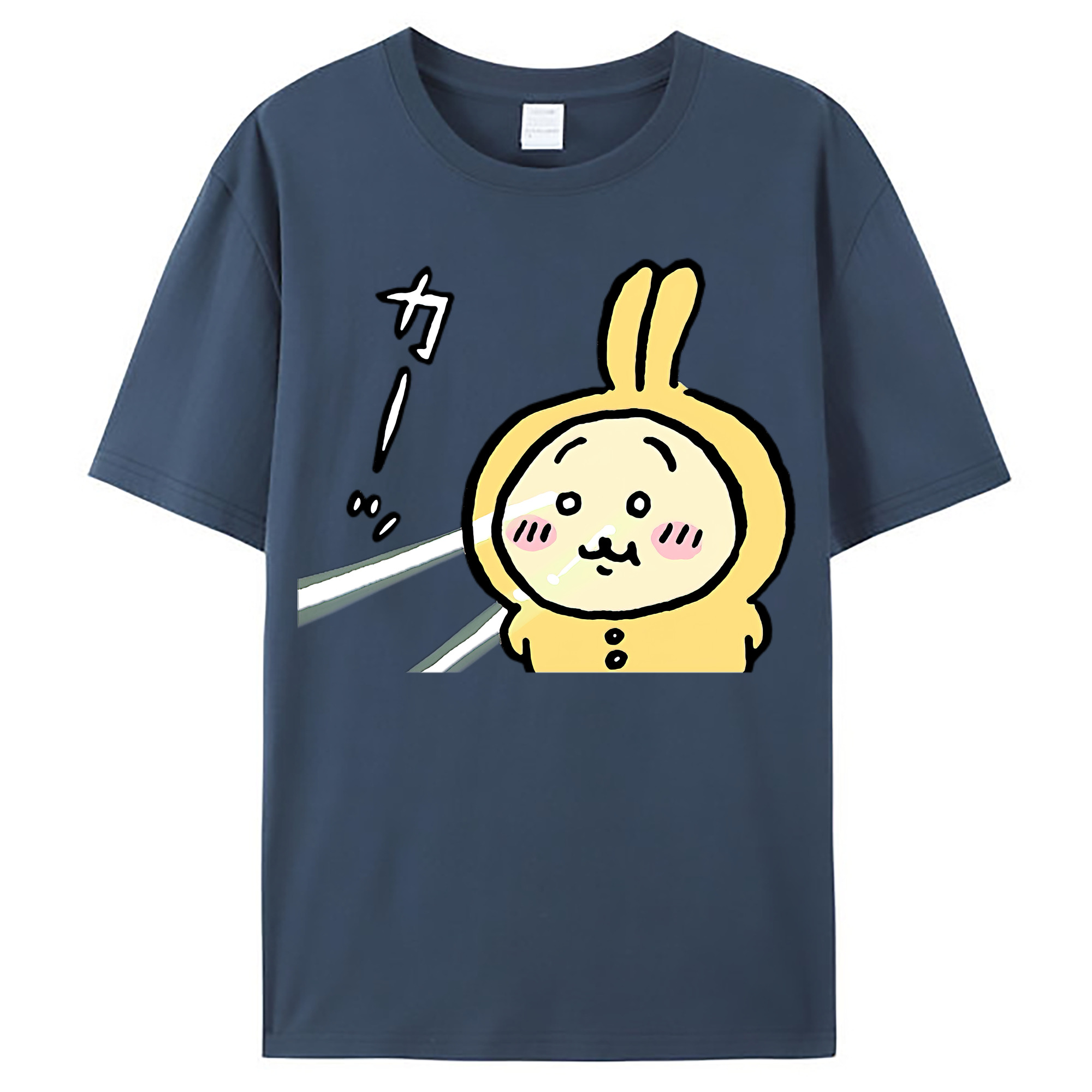 （画像用） ちいかわ うさぎ Chii-kawa usagi レディースカジュアルプリントTシャツ（綿100％）