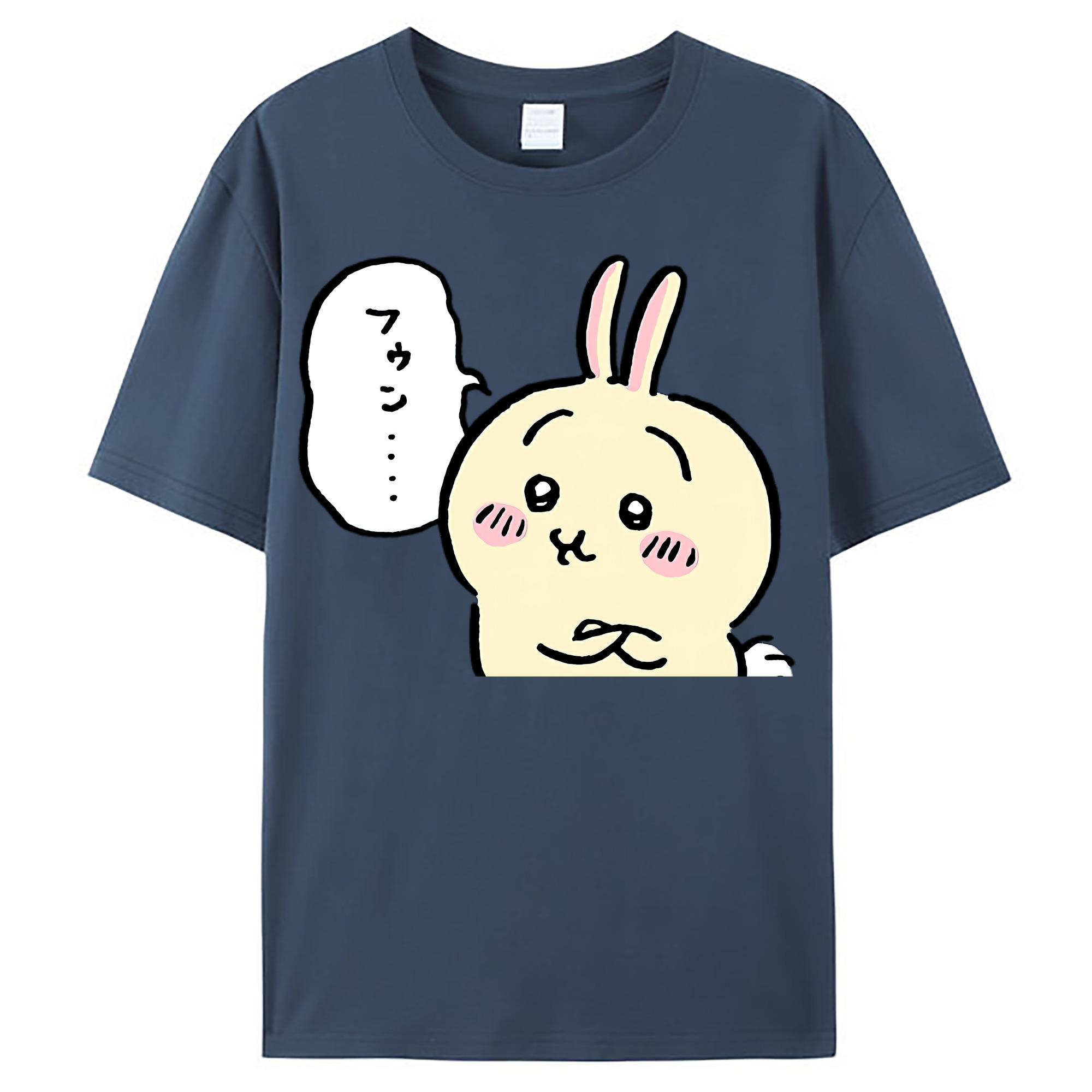 （画像用） ちいかわ うさぎ Chii-kawa usagi レディースカジュアルプリントTシャツ（綿100％）