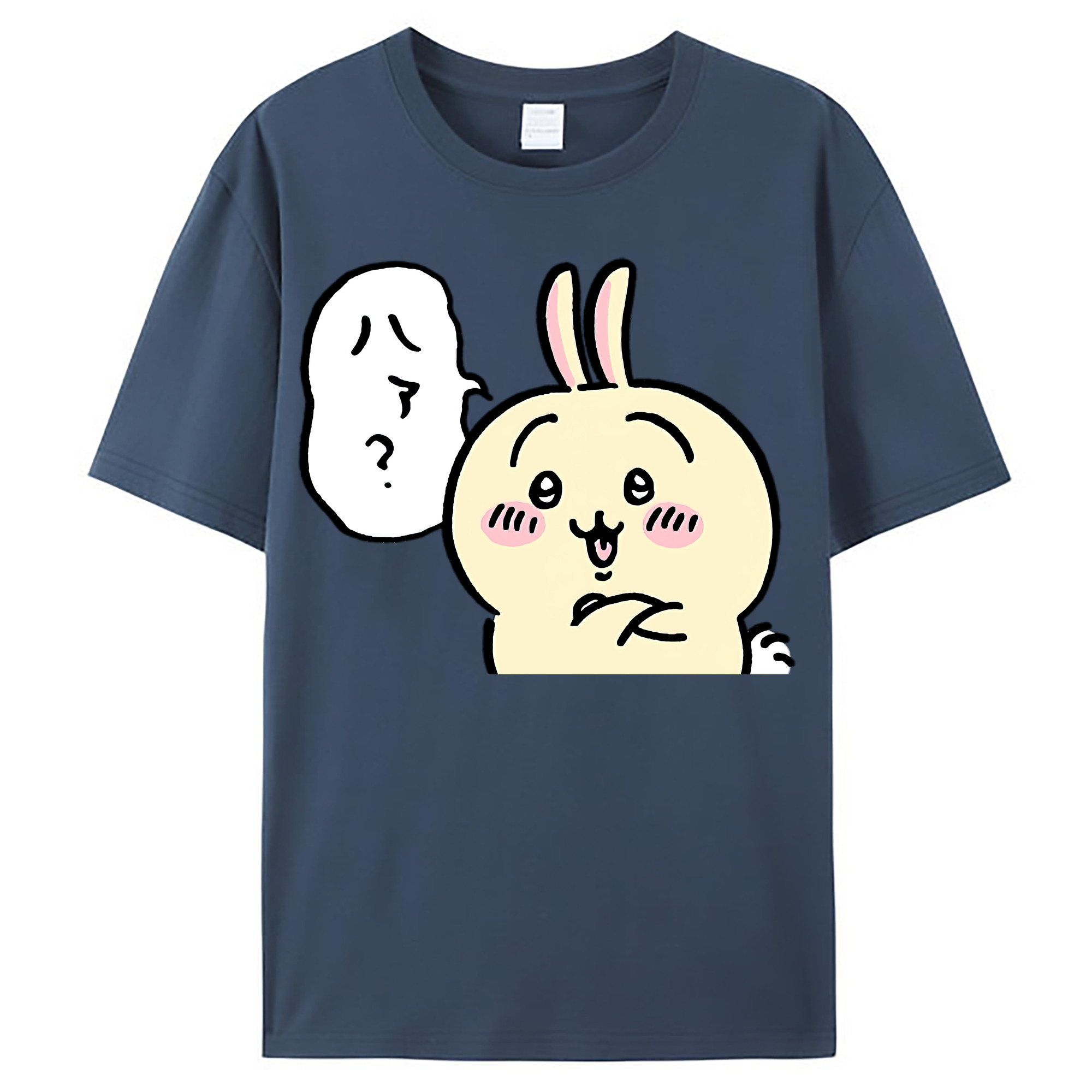 （画像用） ちいかわ うさぎ Chii-kawa usagi レディースカジュアルプリントTシャツ（綿100％）