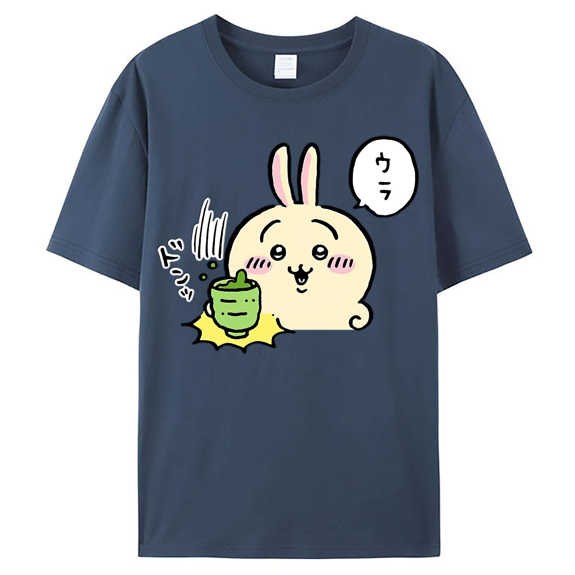 （画像用） ちいかわ うさぎ Chii-kawa usagi レディースカジュアルプリントTシャツ（綿100％）