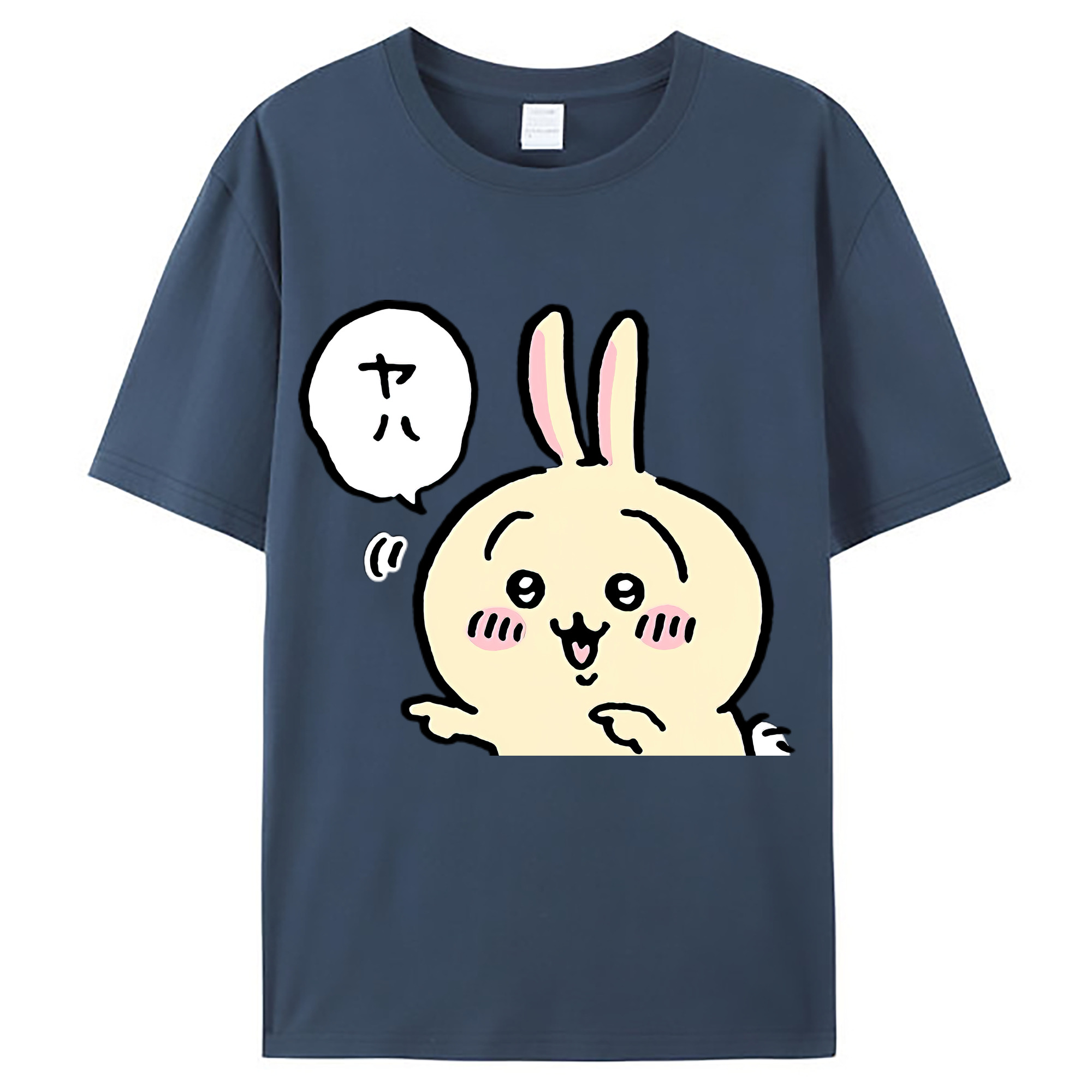 （画像用） ちいかわ うさぎ Chii-kawa usagi レディースカジュアルプリントTシャツ（綿100％）