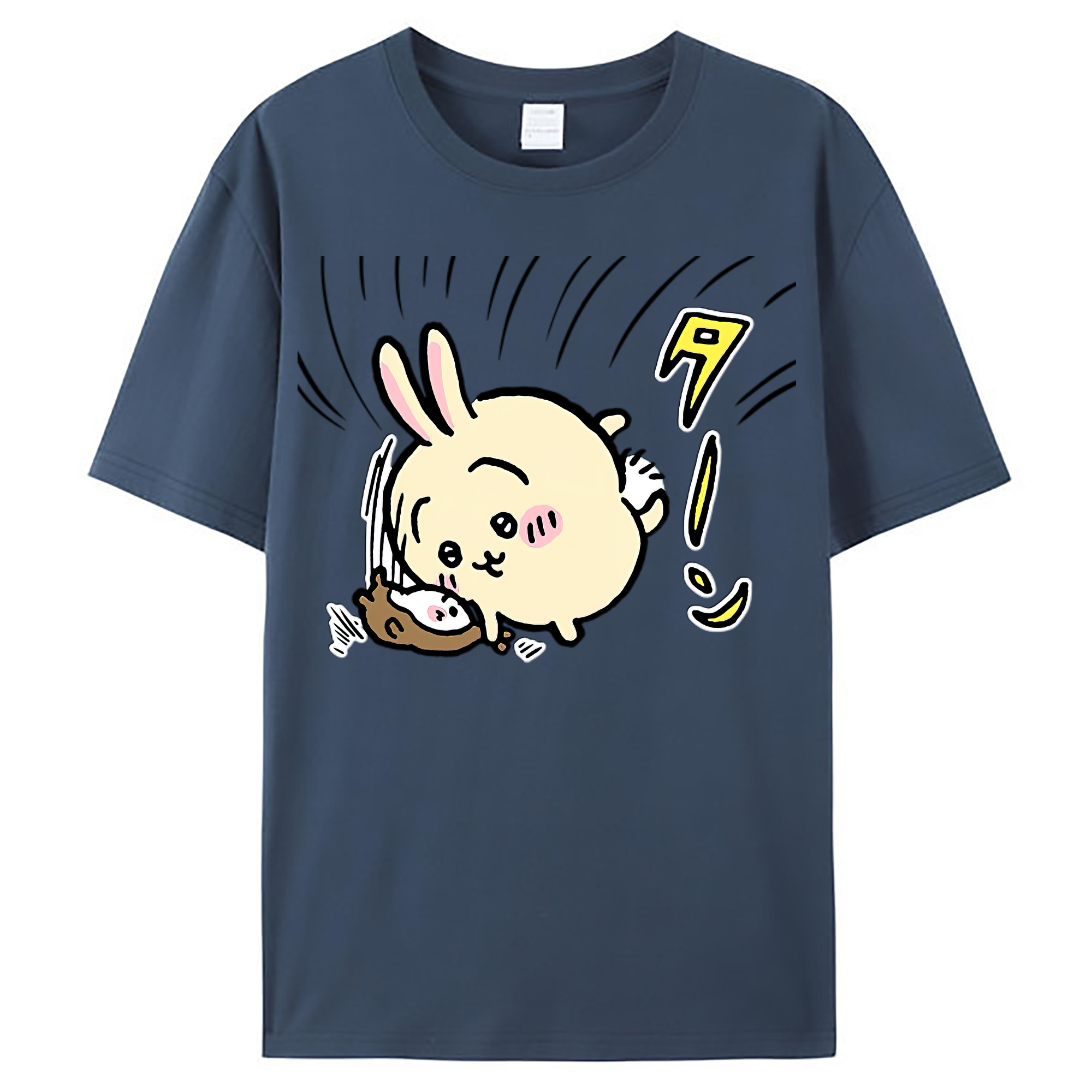 （画像用） ちいかわ うさぎ Chii-kawa usagi レディースカジュアルプリントTシャツ（綿100％）