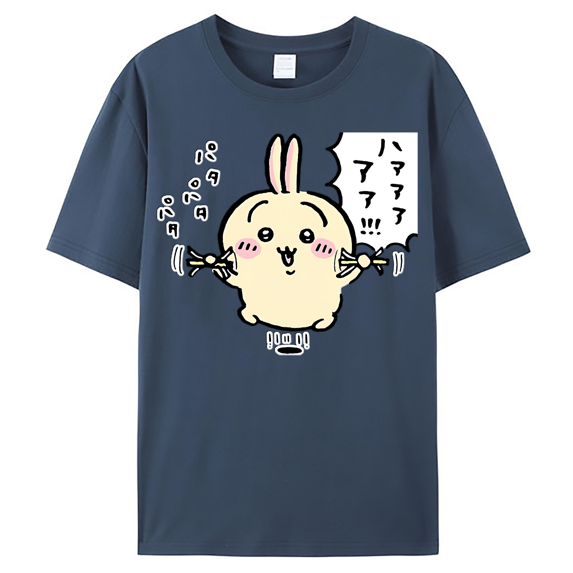 （画像用） ちいかわ うさぎ Chii-kawa usagi レディースカジュアルプリントTシャツ（綿100％）