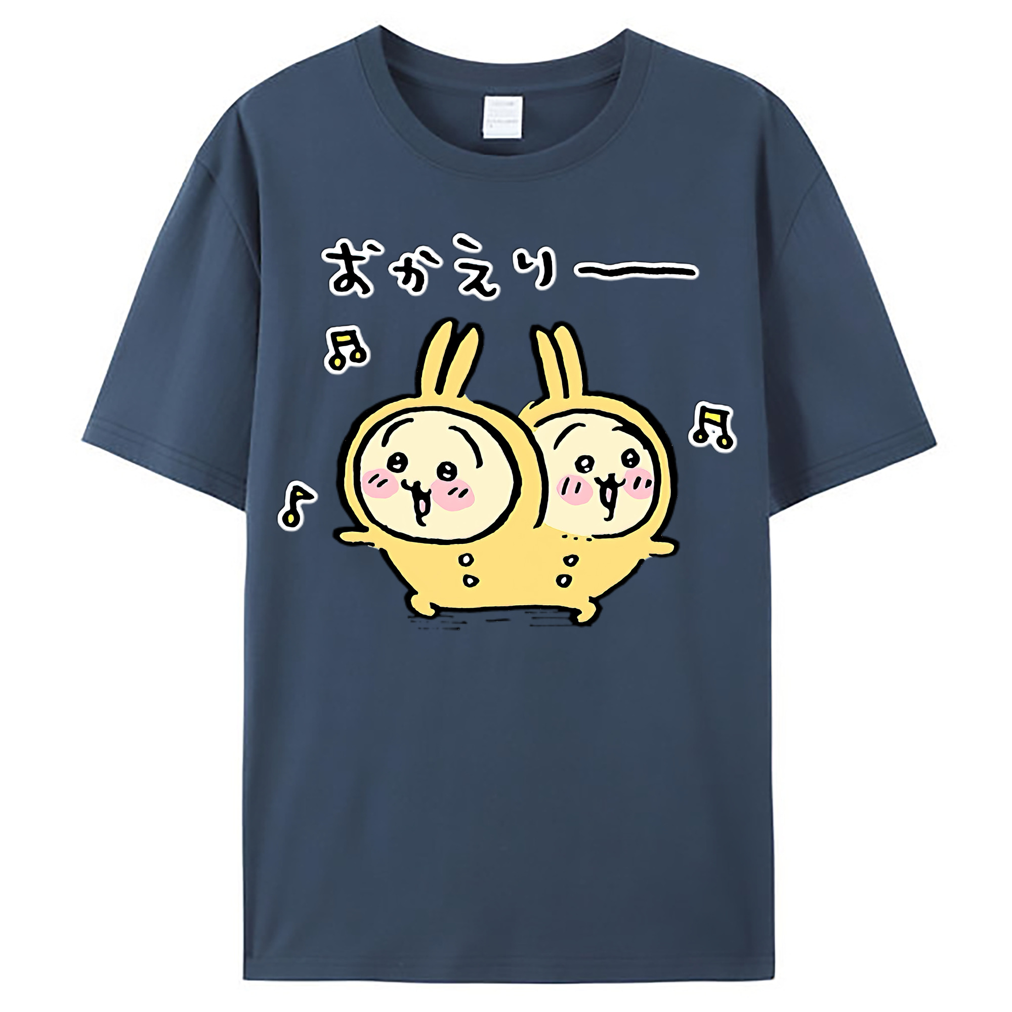 （画像用） ちいかわ うさぎ Chii-kawa usagi レディースカジュアルプリントTシャツ（綿100％）
