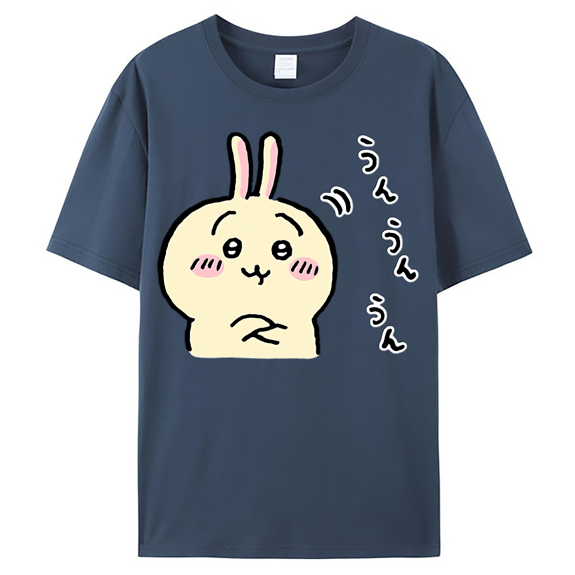 （画像用） ちいかわ うさぎ Chii-kawa usagi レディースカジュアルプリントTシャツ（綿100％）