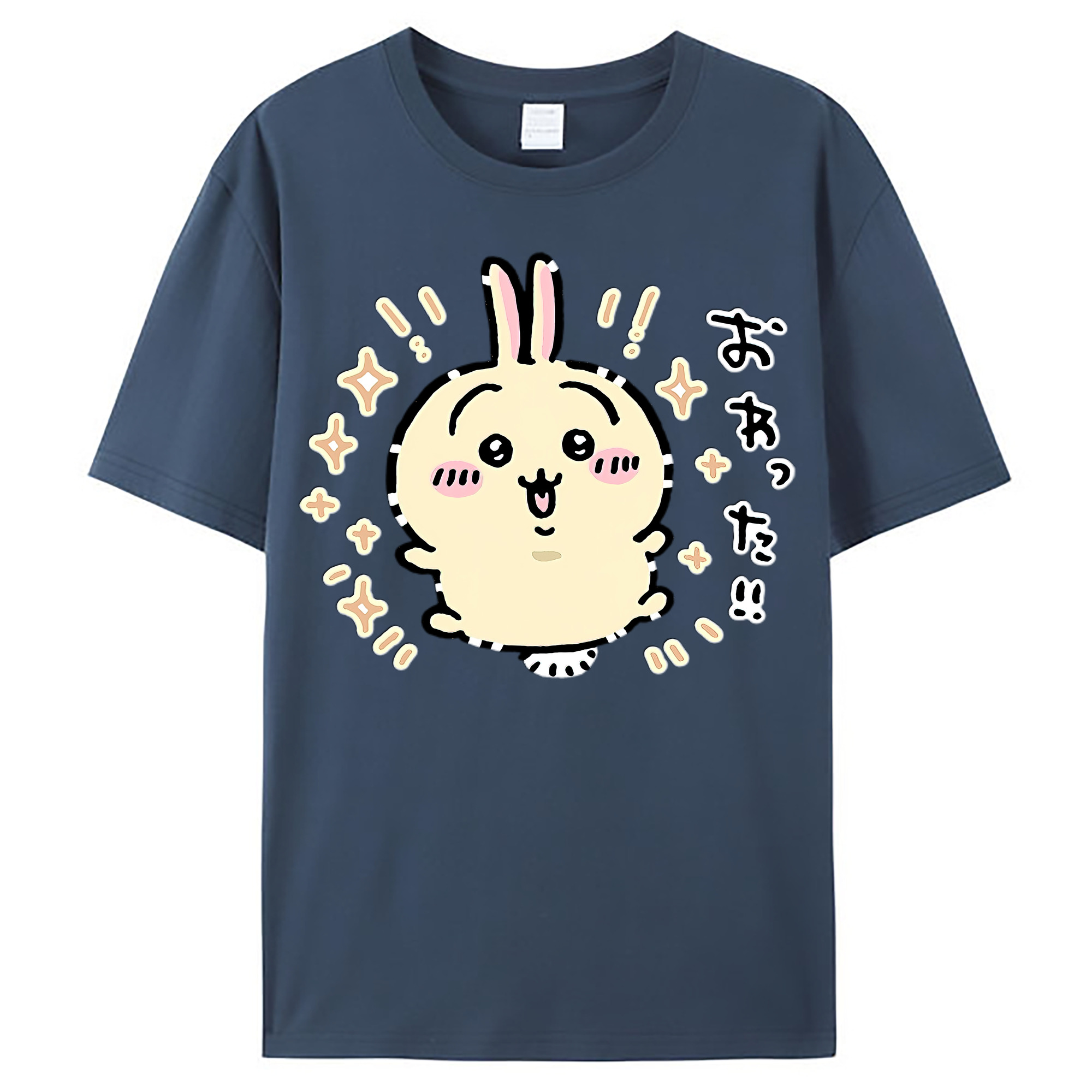 （画像用） ちいかわ うさぎ Chii-kawa usagi レディースカジュアルプリントTシャツ（綿100％）
