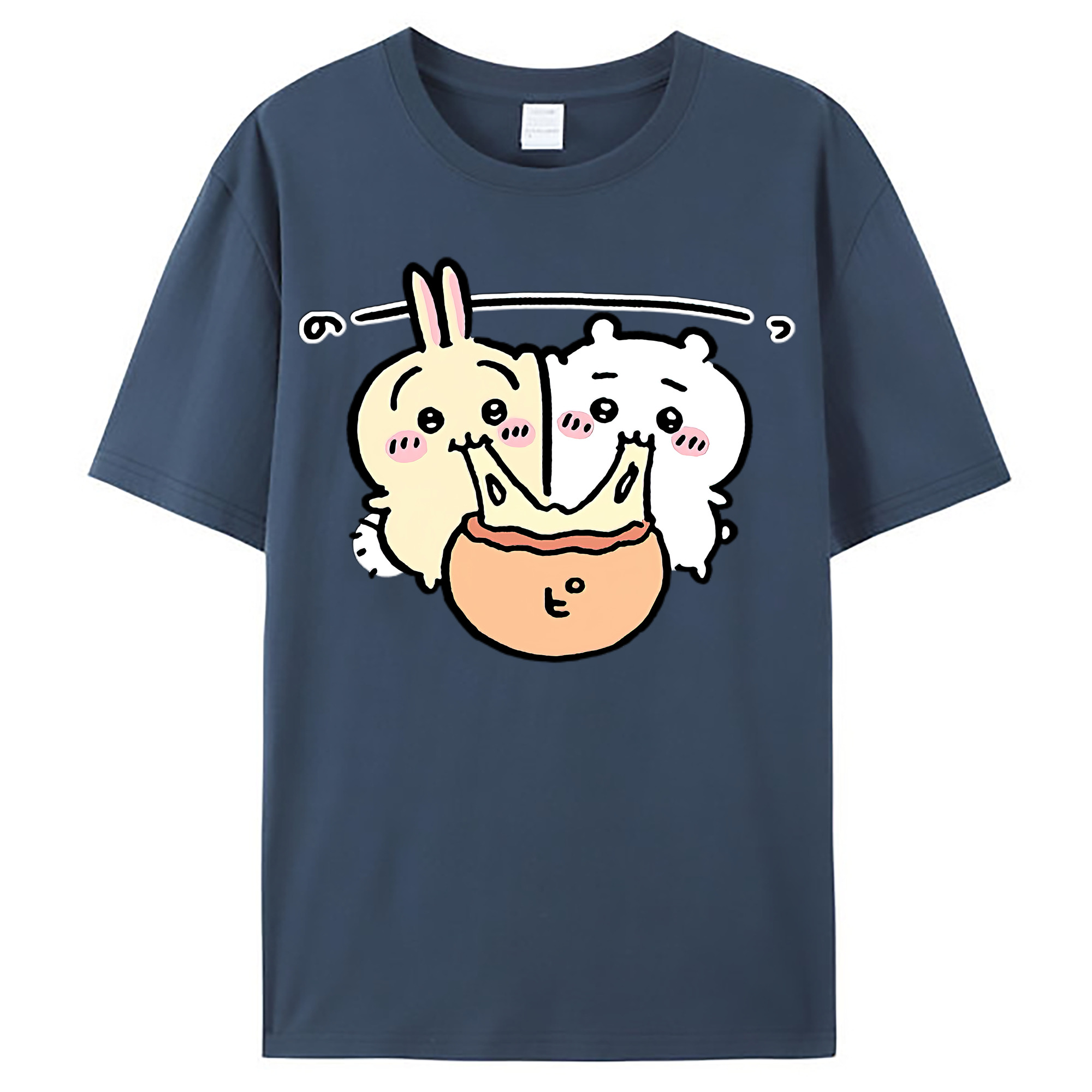 （画像用） ちいかわ うさぎ Chii-kawa usagi レディースカジュアルプリントTシャツ（綿100％）