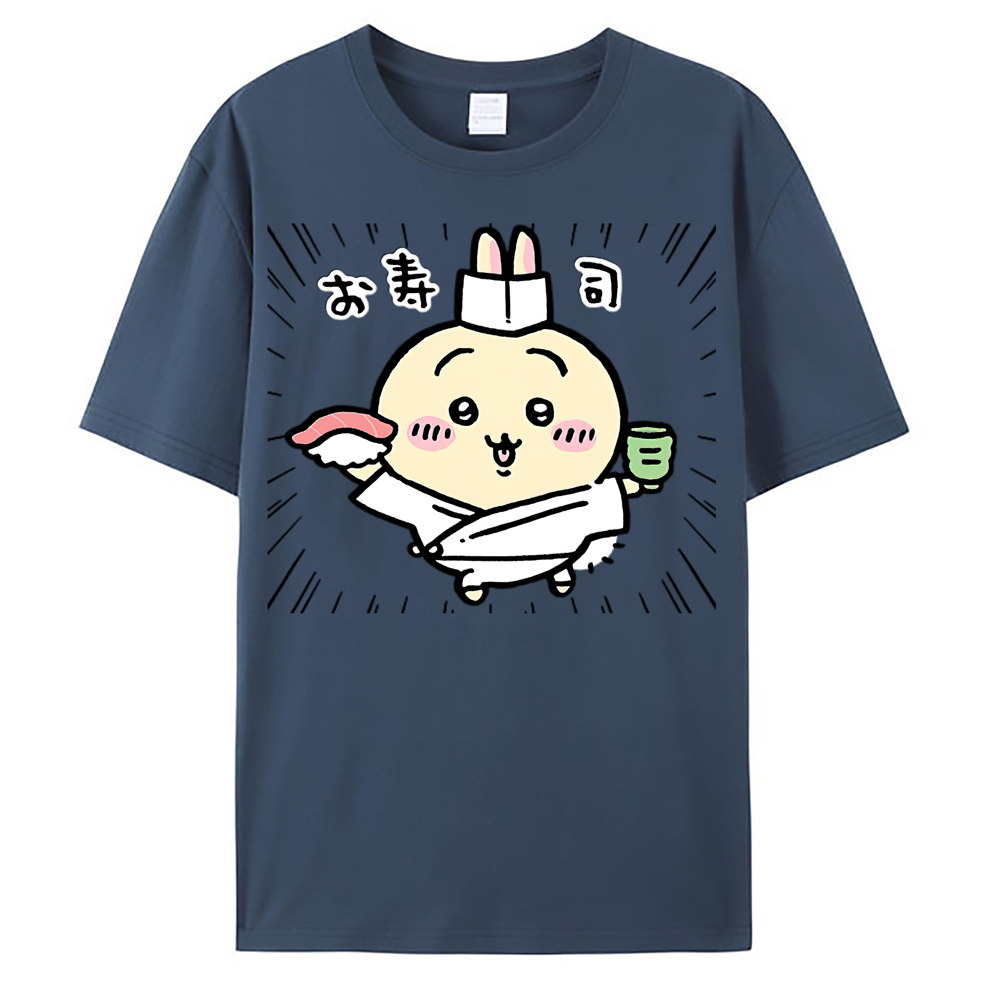 （画像用） ちいかわ うさぎ Chii-kawa usagi レディースカジュアルプリントTシャツ（綿100％）