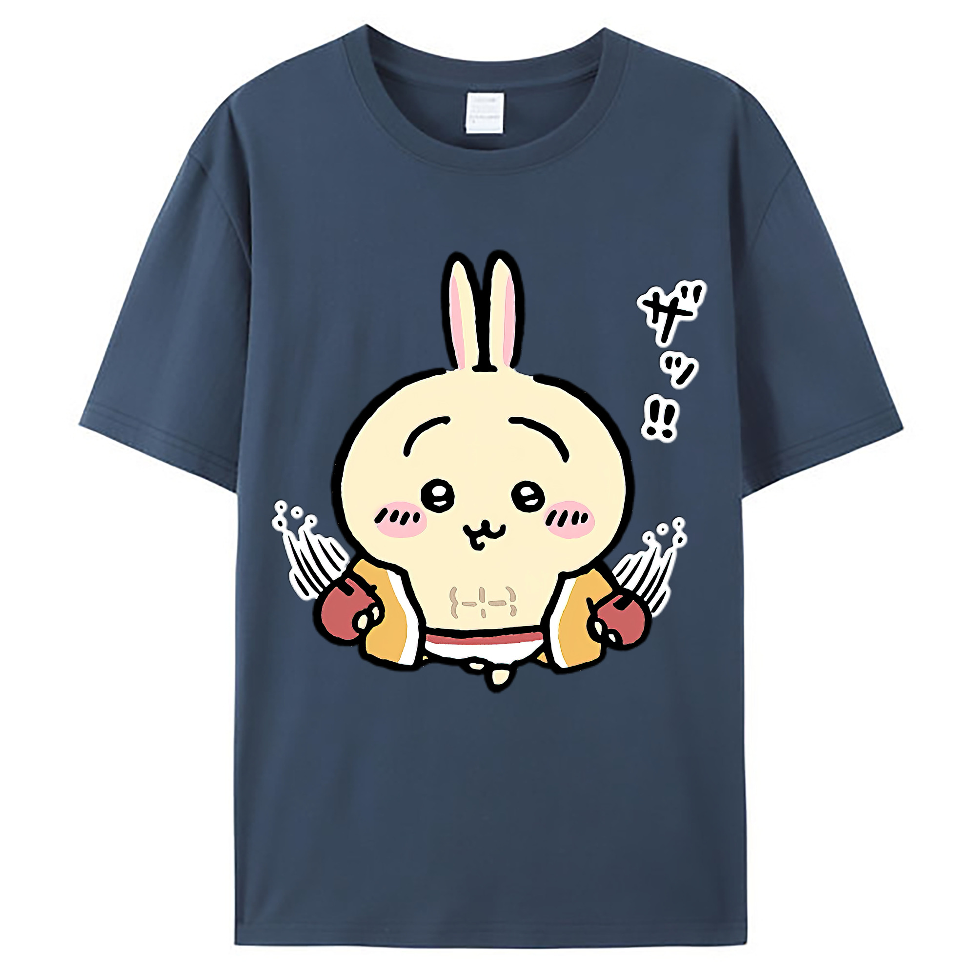 （画像用） ちいかわ うさぎ Chii-kawa usagi レディースカジュアルプリントTシャツ（綿100％）