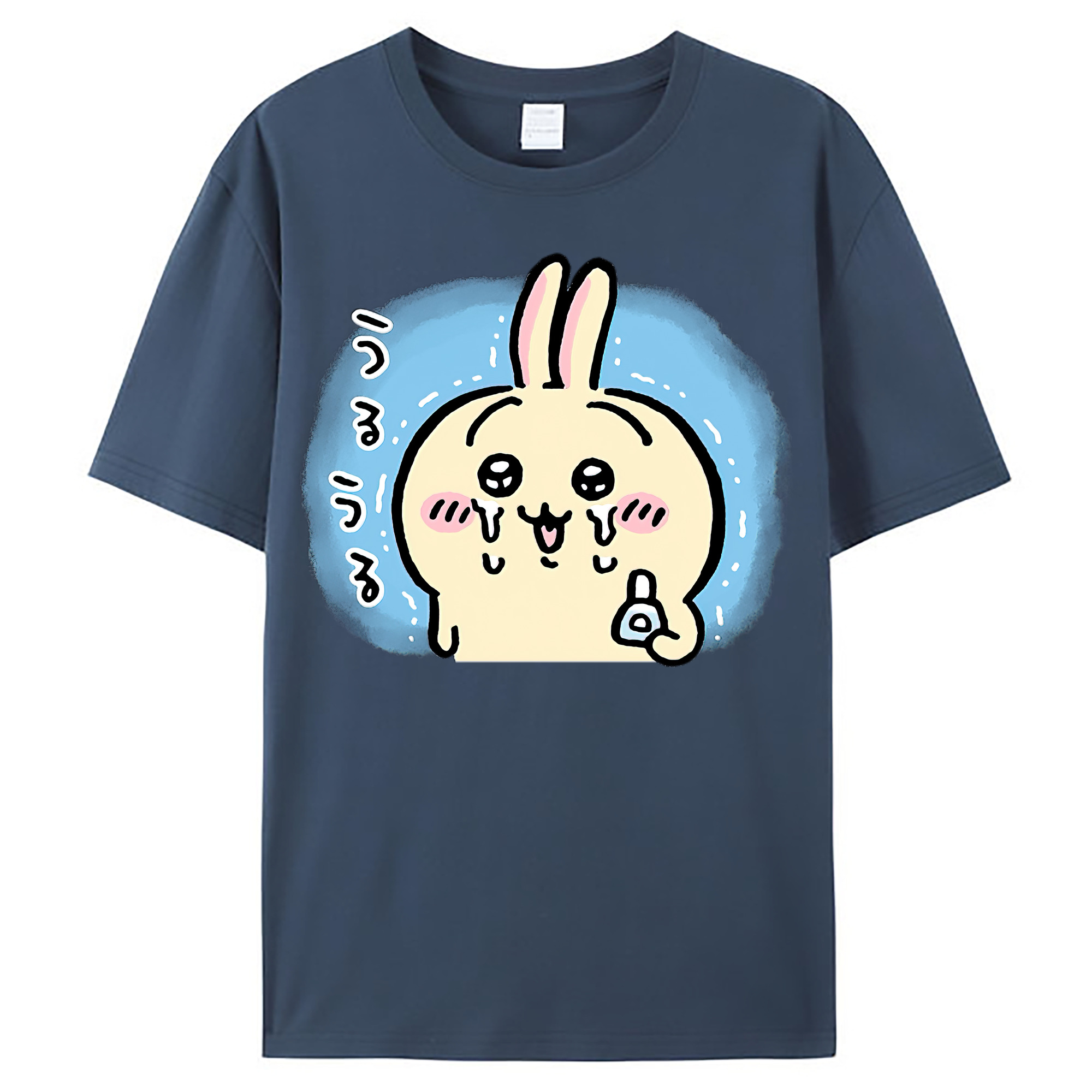 （画像用） ちいかわ うさぎ Chii-kawa usagi レディースカジュアルプリントTシャツ（綿100％）