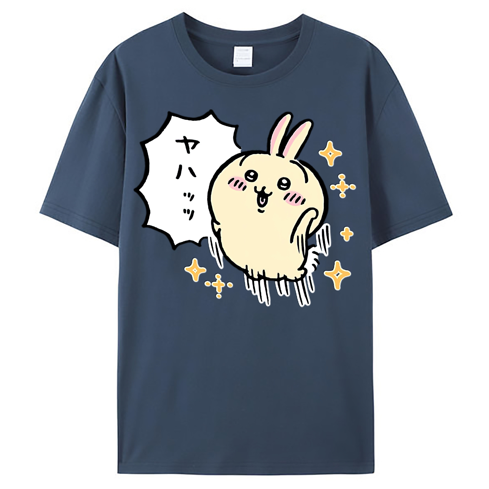 （画像用） ちいかわ うさぎ Chii-kawa usagi レディースカジュアルプリントTシャツ（綿100％）