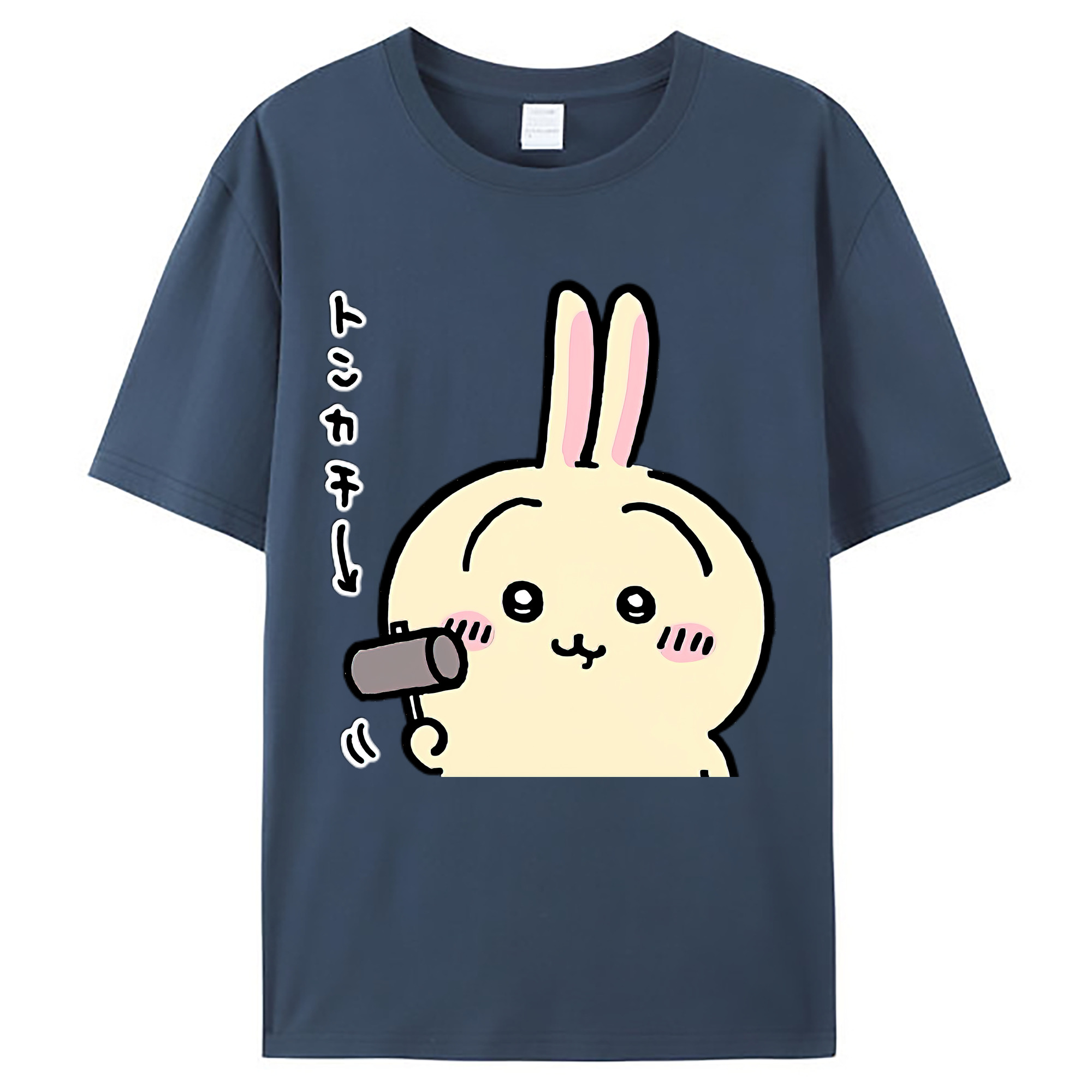 （画像用） ちいかわ うさぎ Chii-kawa usagi レディースカジュアルプリントTシャツ（綿100％）
