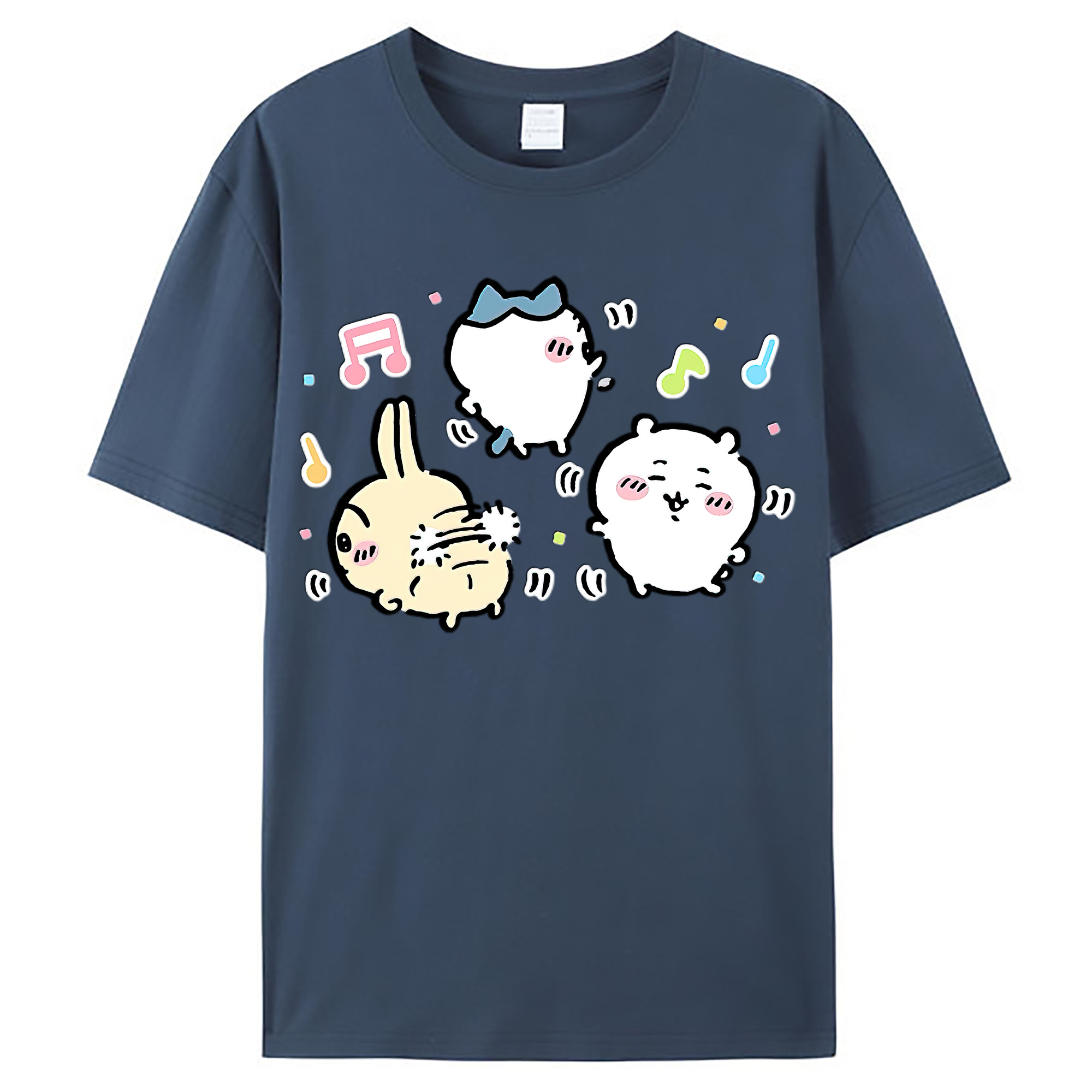 （画像用） ちいかわ うさぎ Chii-kawa usagi レディースカジュアルプリントTシャツ（綿100％）