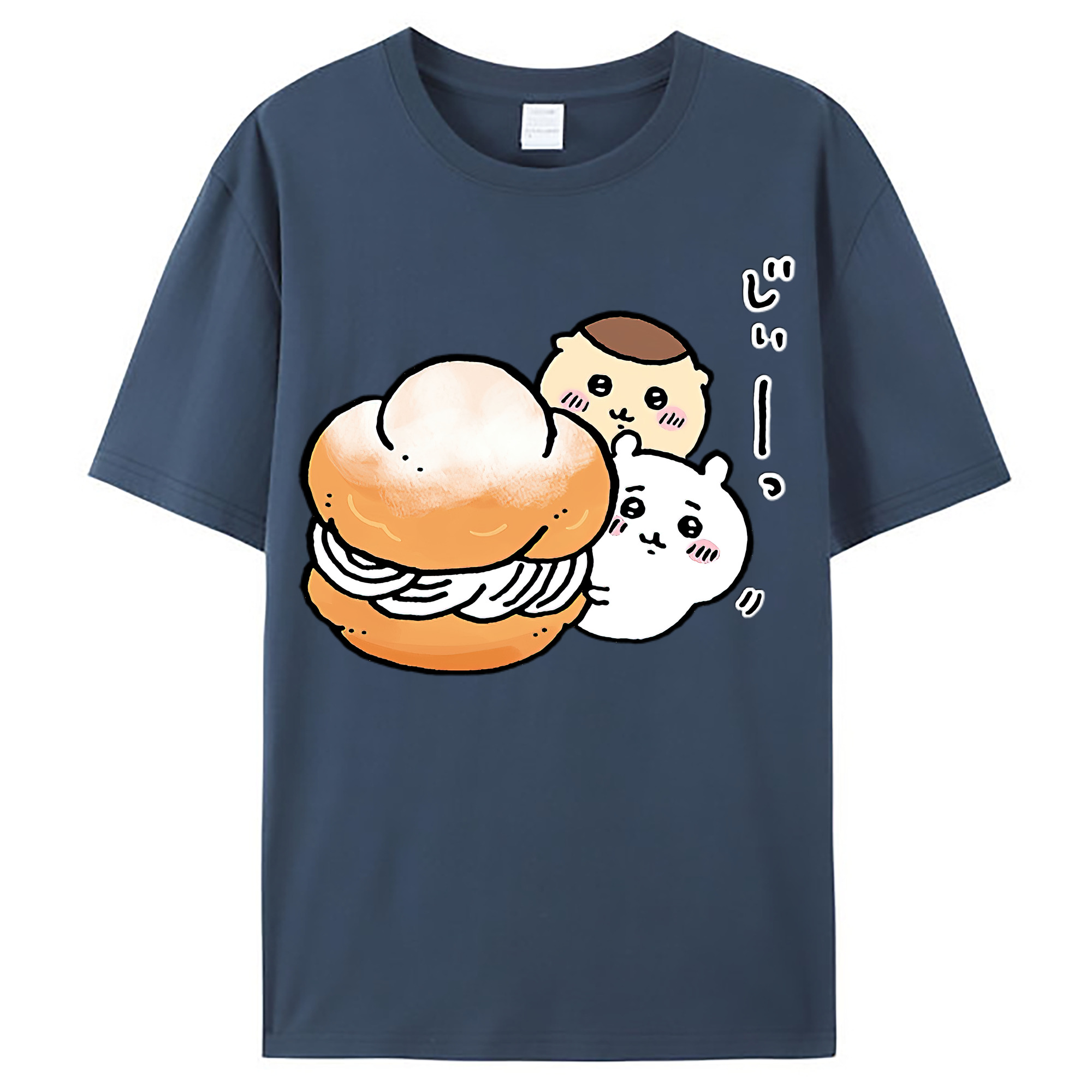 （画像用） ちいかわ くりまんじゅう Chii-kawa kuri manjū レディースカジュアルプリントTシャツ（綿100％）