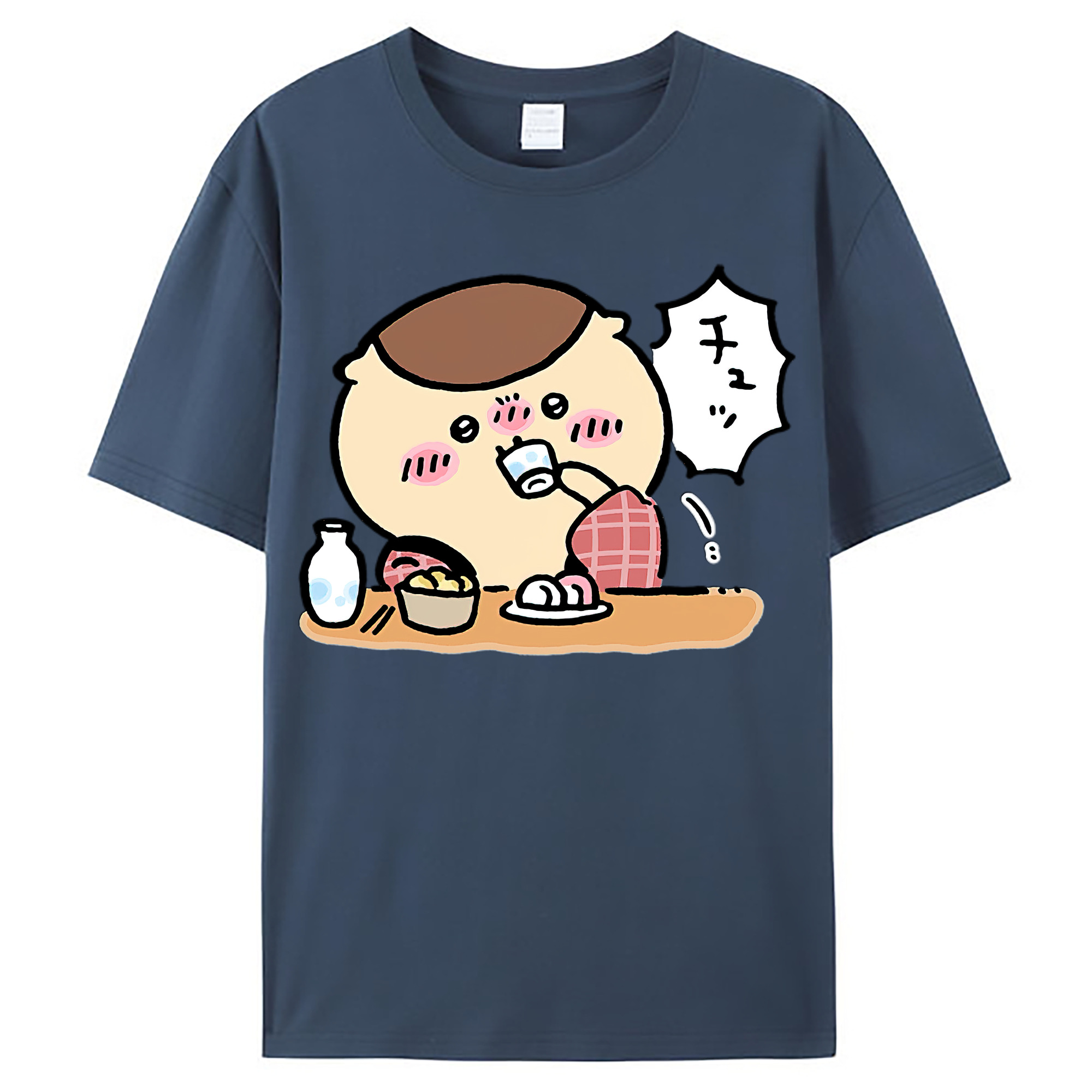 （画像用） ちいかわ くりまんじゅう Chii-kawa kuri manjū レディースカジュアルプリントTシャツ（綿100％）