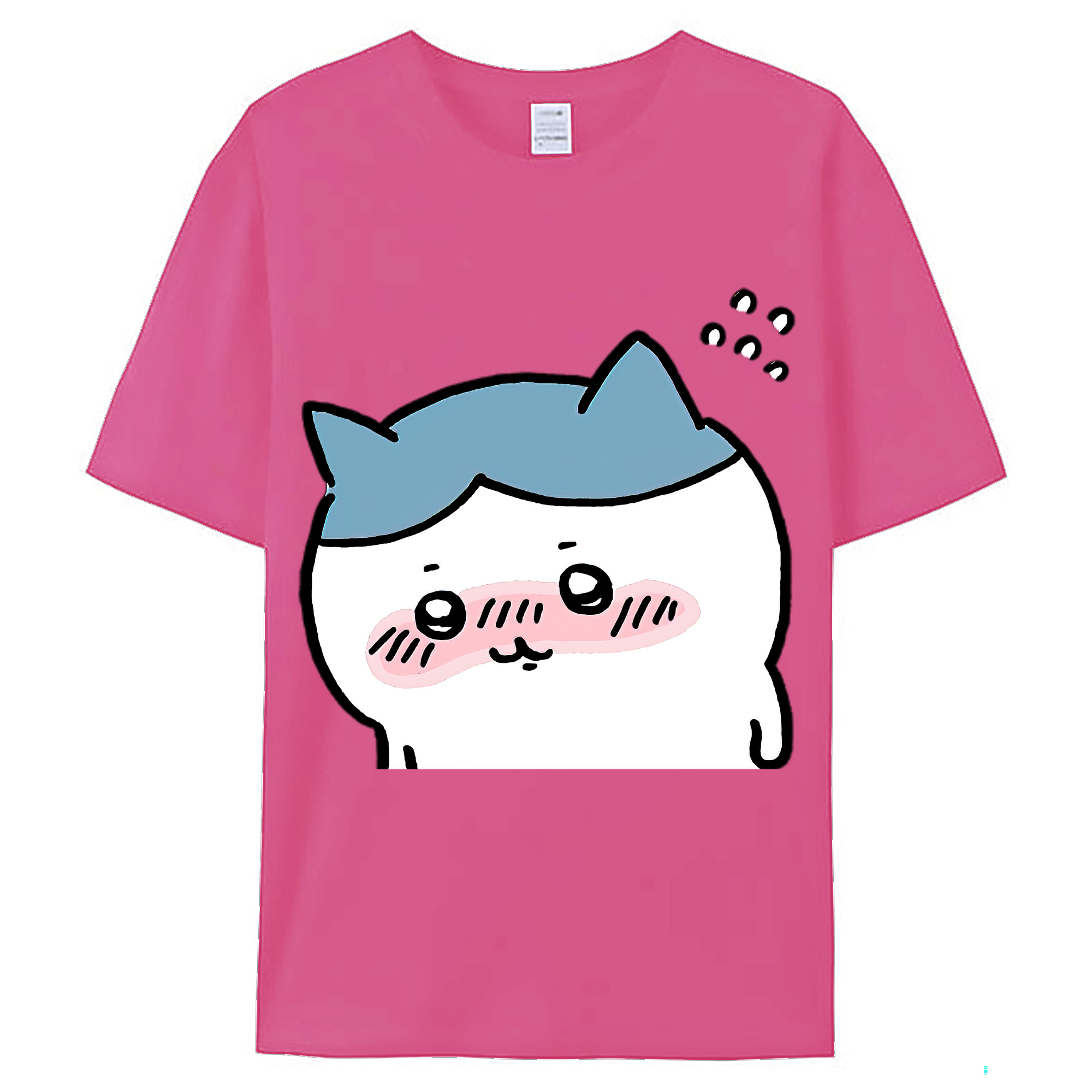 （画像用） ちいかわ ハチワレ Chii-kawa hachiware レディースカジュアルプリントTシャツ（綿100％）