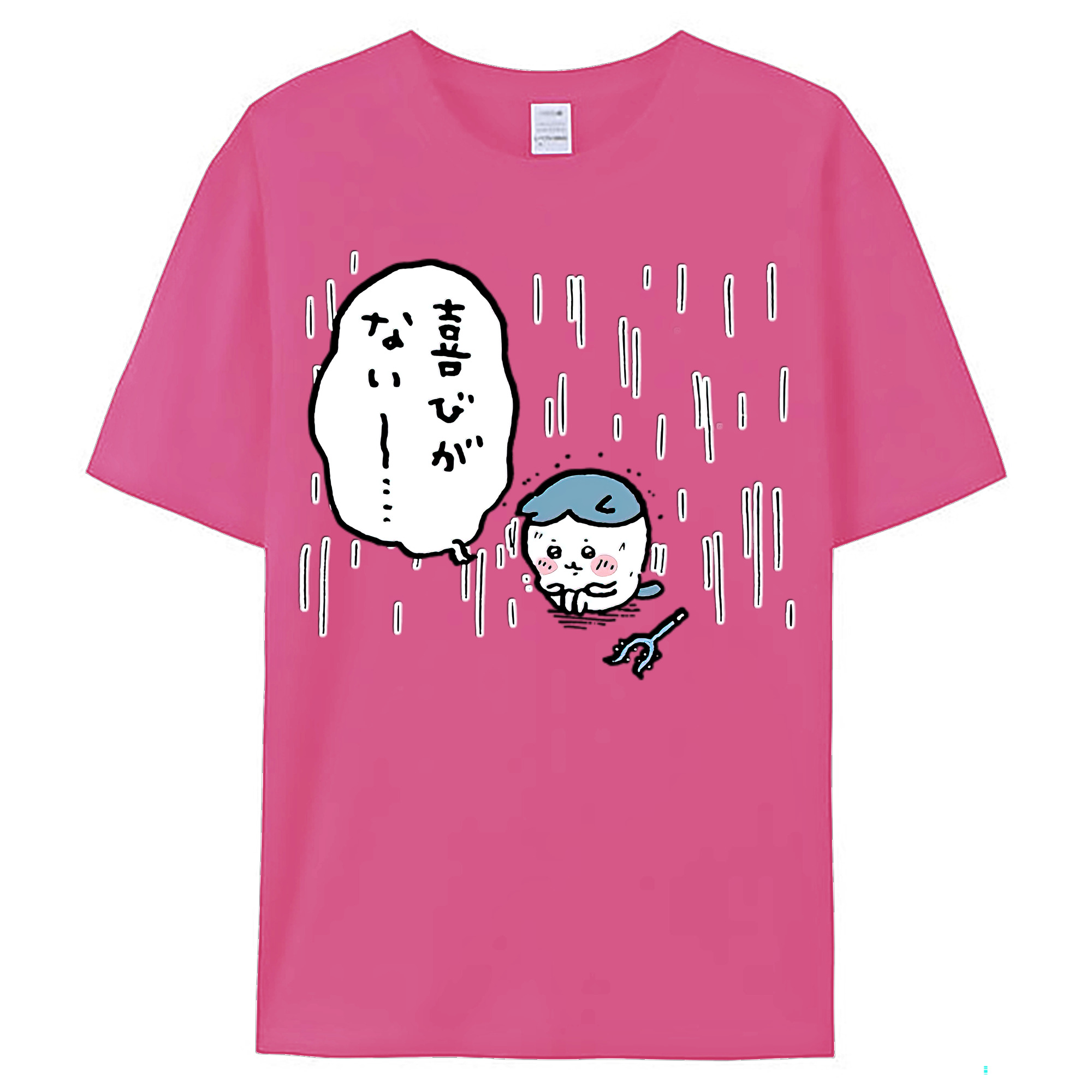 （画像用） ちいかわ ハチワレ Chii-kawa hachiware レディースカジュアルプリントTシャツ（綿100％）