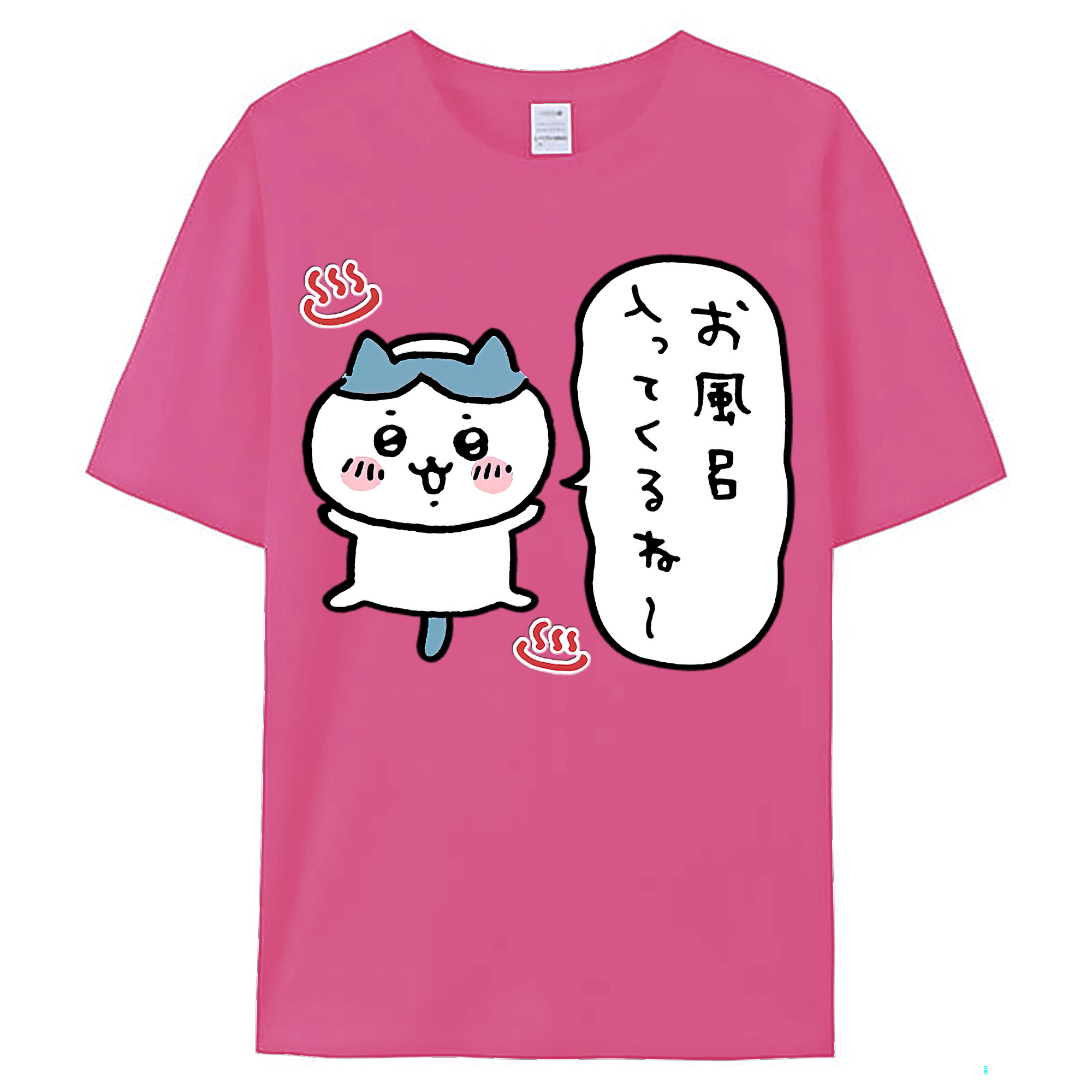 （画像用） ちいかわ ハチワレ Chii-kawa hachiware レディースカジュアルプリントTシャツ（綿100％）