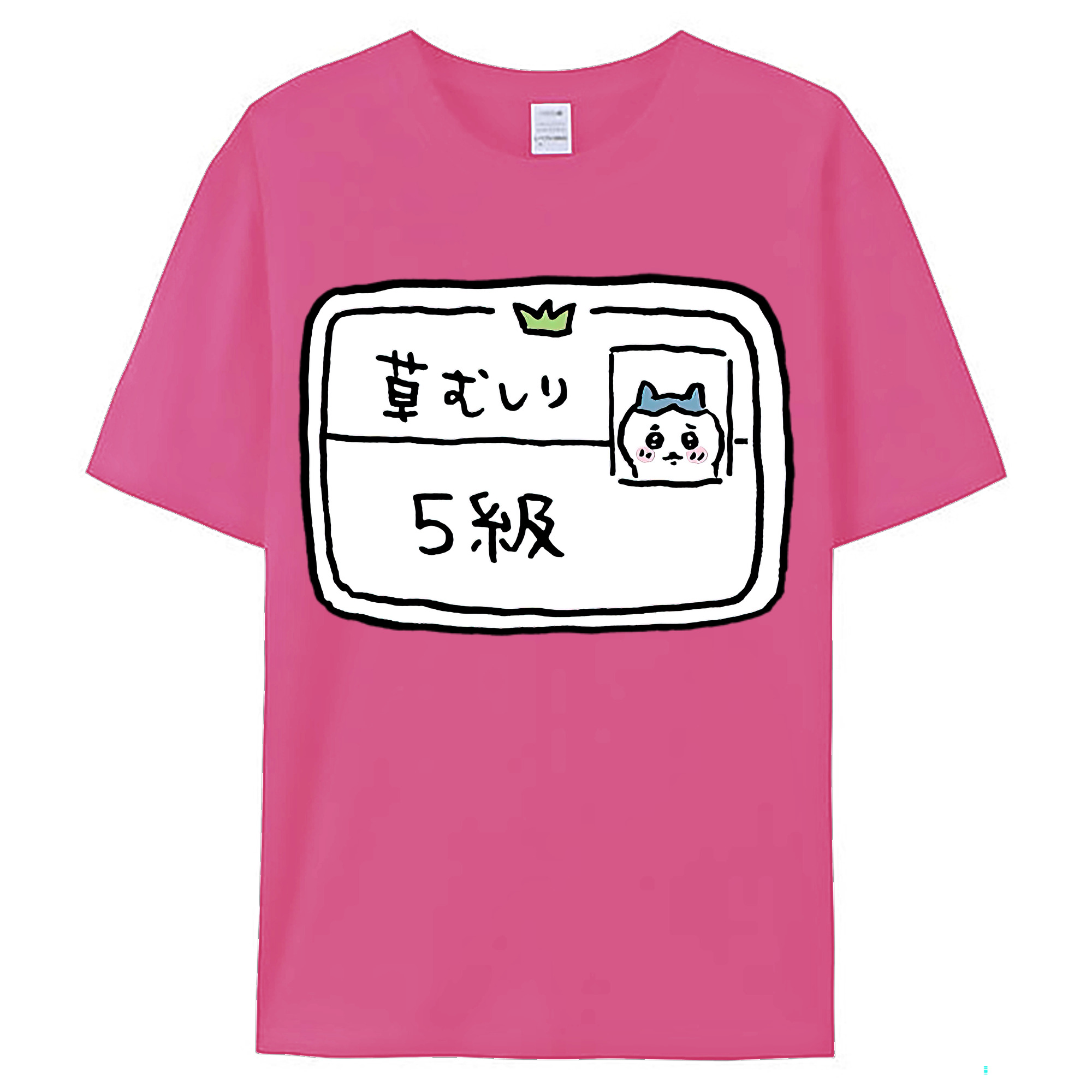 （画像用） ちいかわ ハチワレ Chii-kawa hachiware レディースカジュアルプリントTシャツ（綿100％）