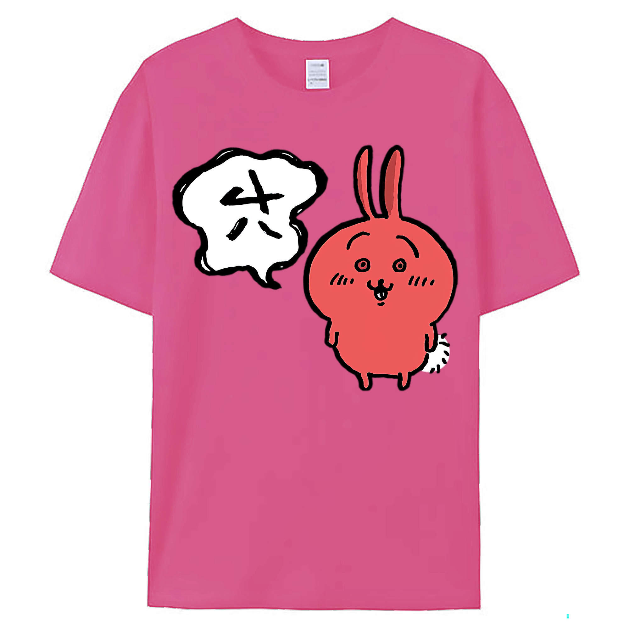 （画像用） ちいかわ ハチワレ Chii-kawa hachiware レディースカジュアルプリントTシャツ（綿100％）