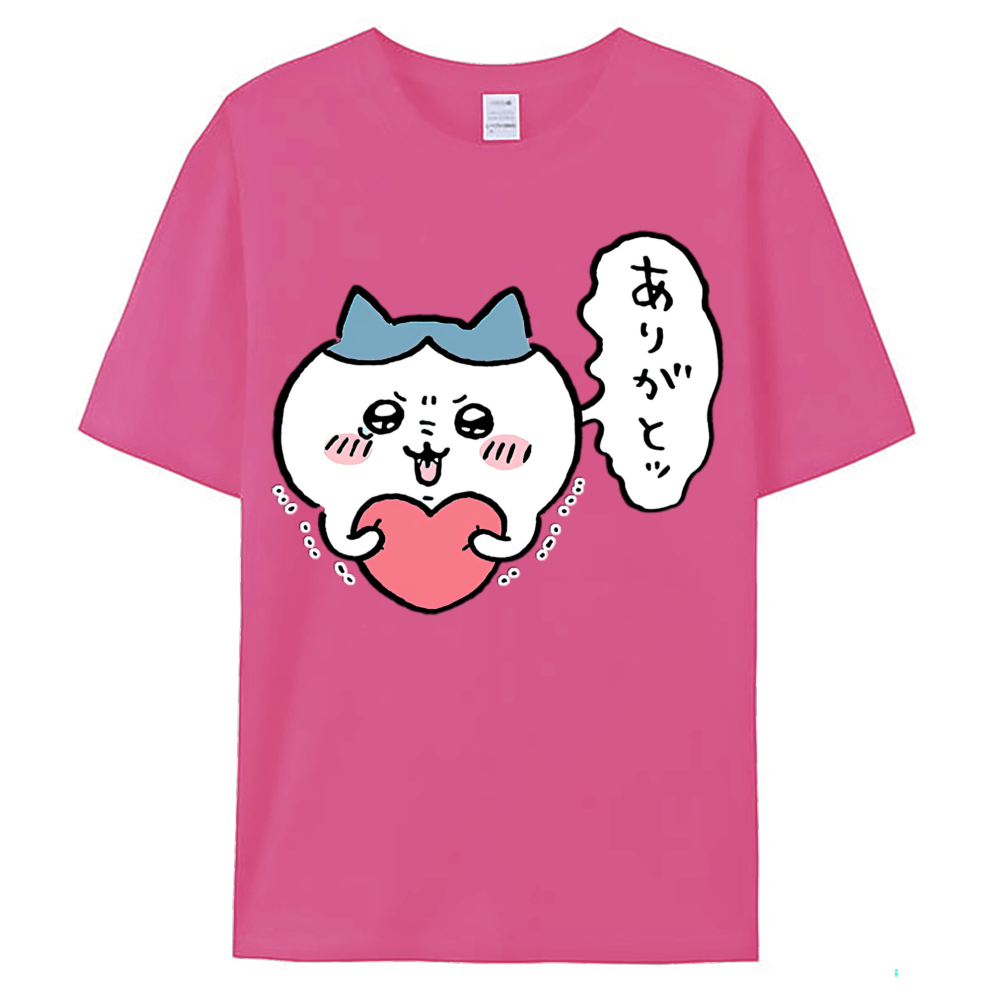 （画像用） ちいかわ ハチワレ Chii-kawa hachiware レディースカジュアルプリントTシャツ（綿100％）