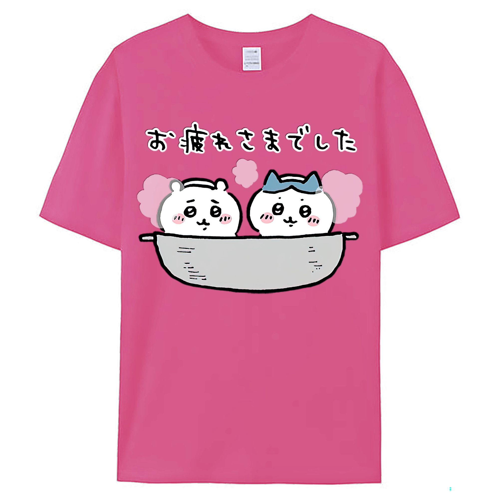 （画像用） ちいかわ ハチワレ Chii-kawa hachiware レディースカジュアルプリントTシャツ（綿100％）