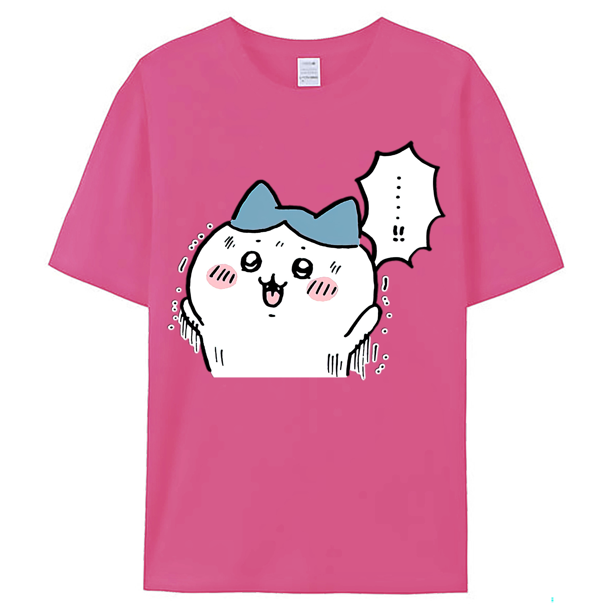 （画像用） ちいかわ ハチワレ Chii-kawa hachiware レディースカジュアルプリントTシャツ（綿100％）