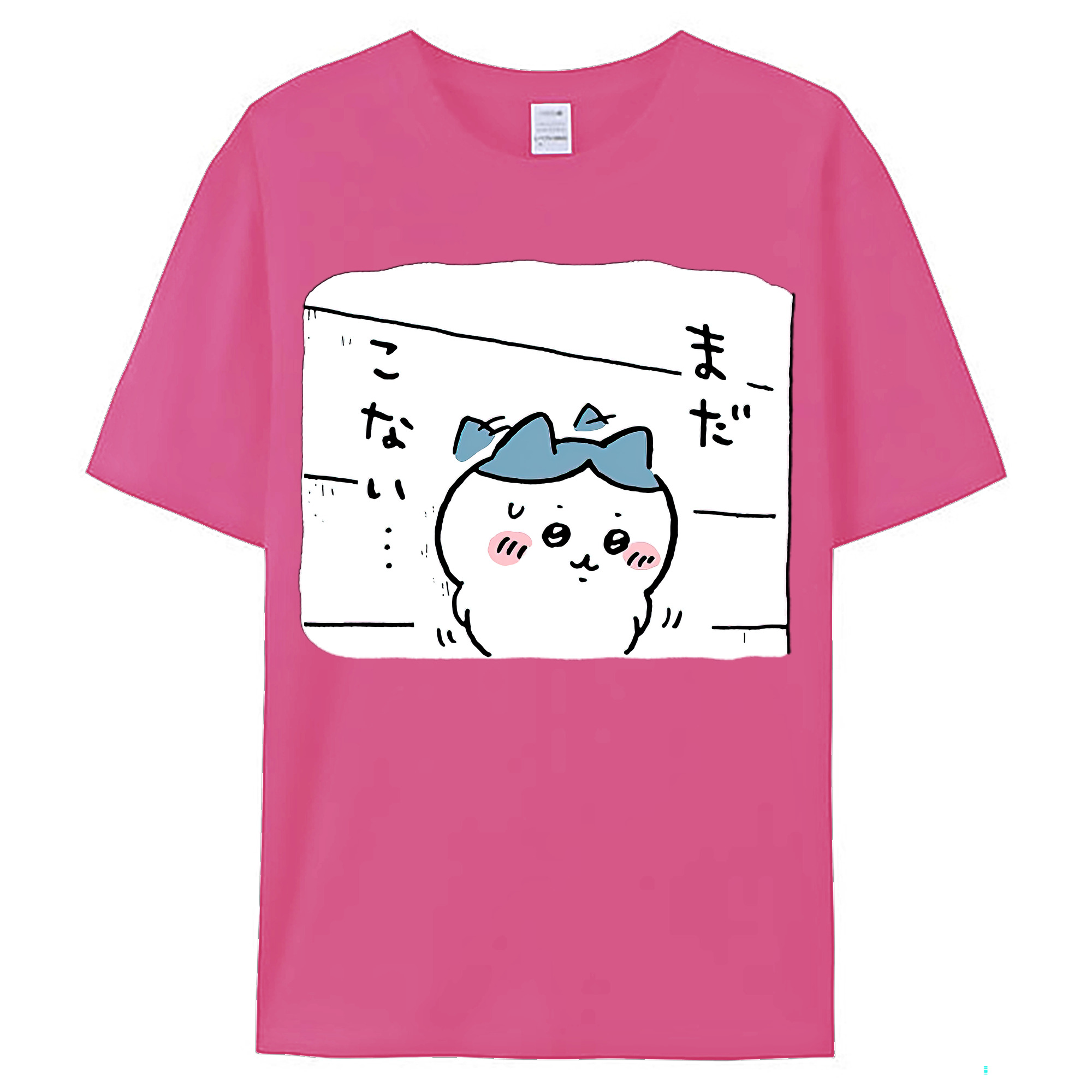 （画像用） ちいかわ ハチワレ Chii-kawa hachiware レディースカジュアルプリントTシャツ（綿100％）