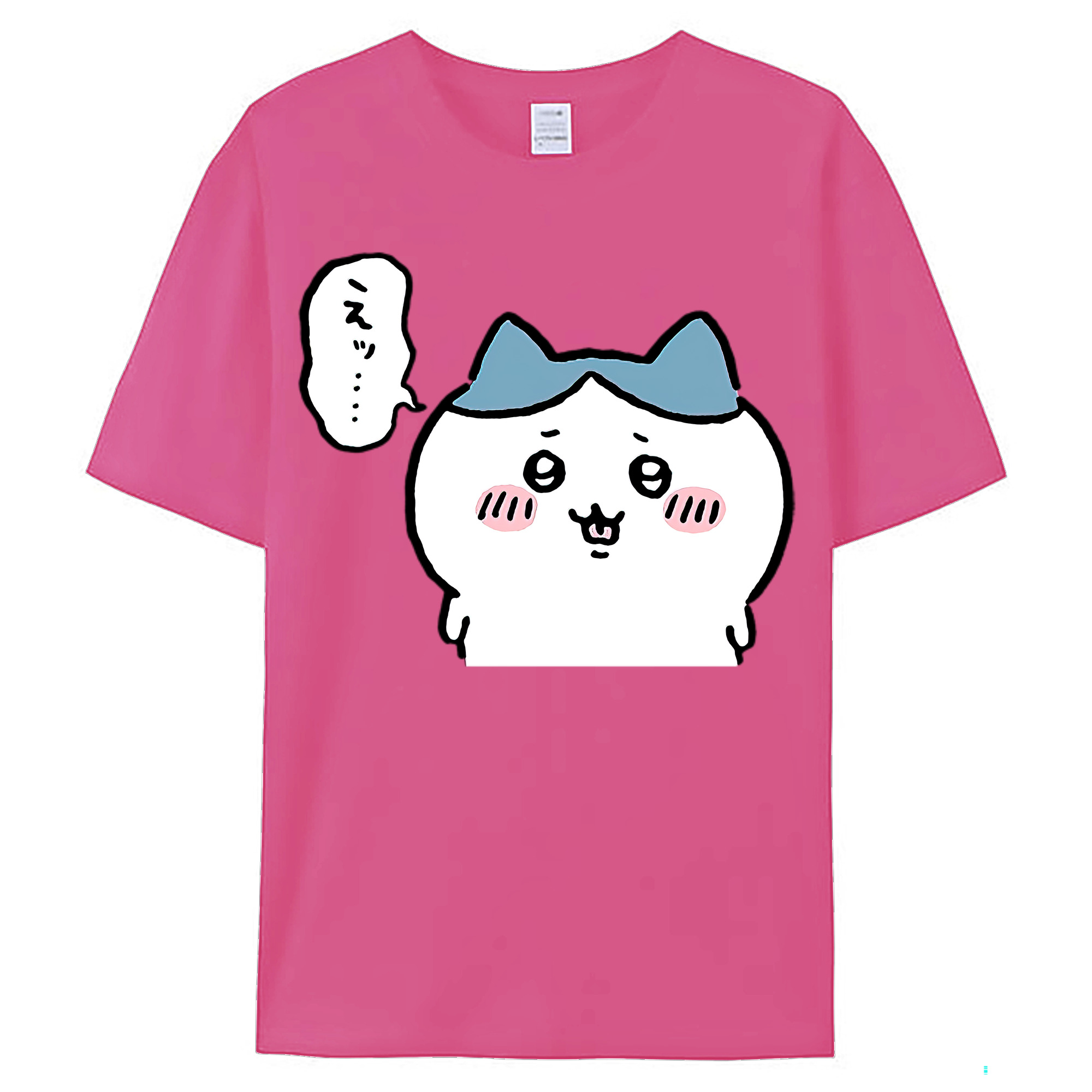（画像用） ちいかわ ハチワレ Chii-kawa hachiware レディースカジュアルプリントTシャツ（綿100％）