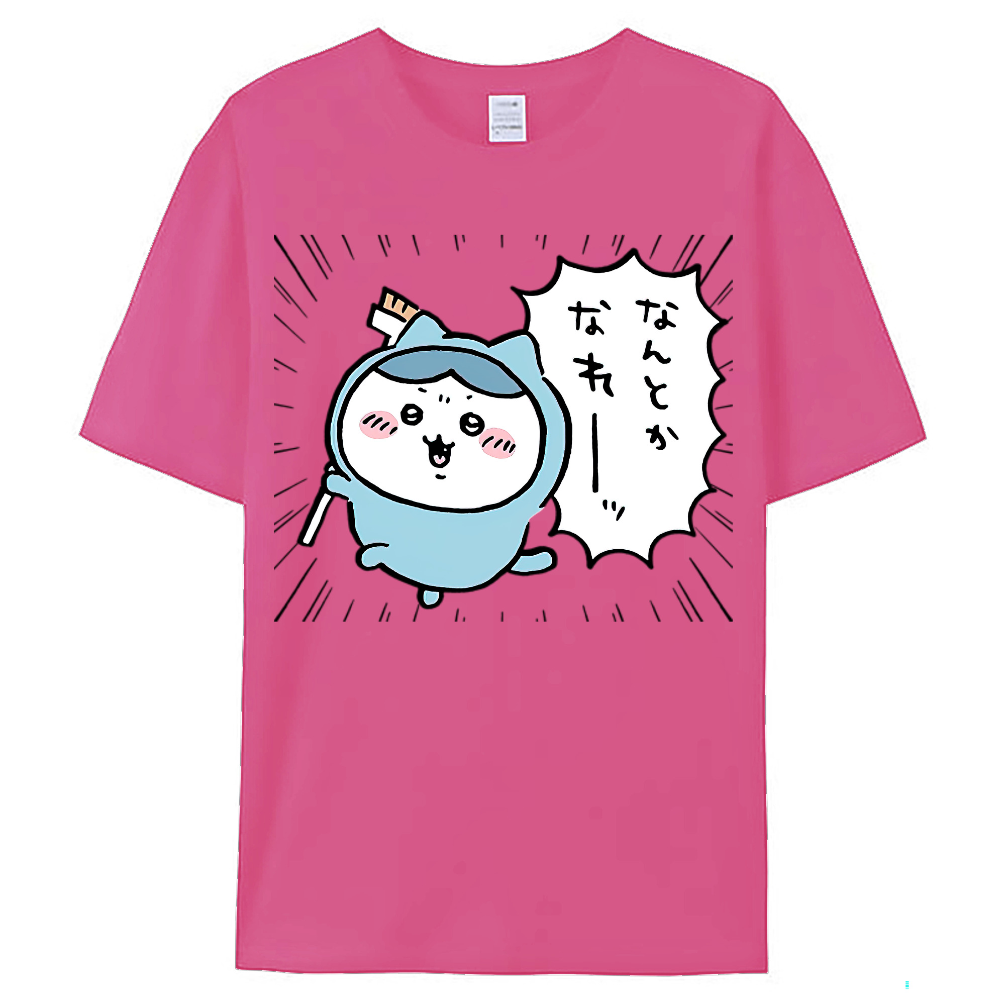（画像用） ちいかわ ハチワレ Chii-kawa hachiware レディースカジュアルプリントTシャツ（綿100％）