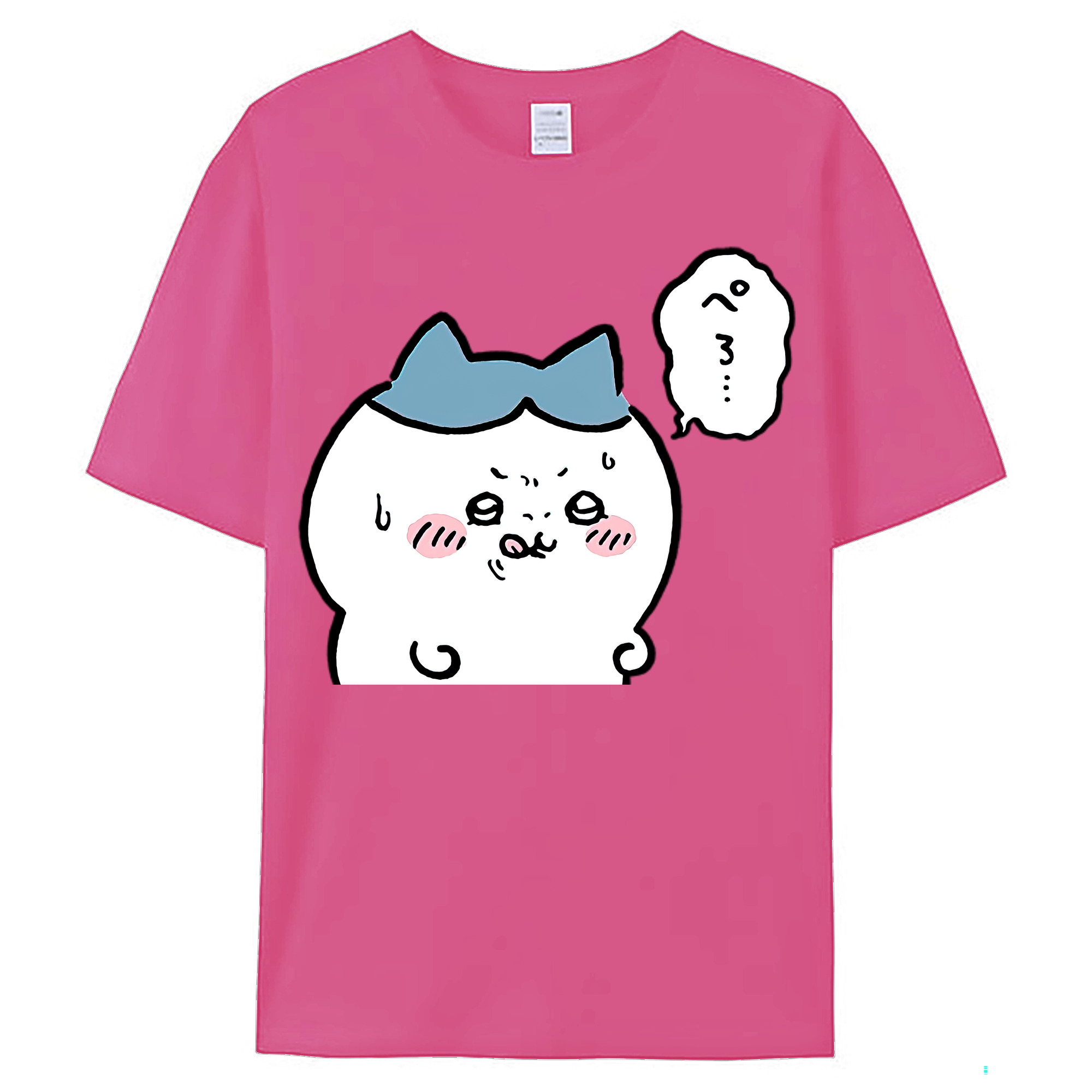 （画像用） ちいかわ ハチワレ Chii-kawa hachiware レディースカジュアルプリントTシャツ（綿100％）
