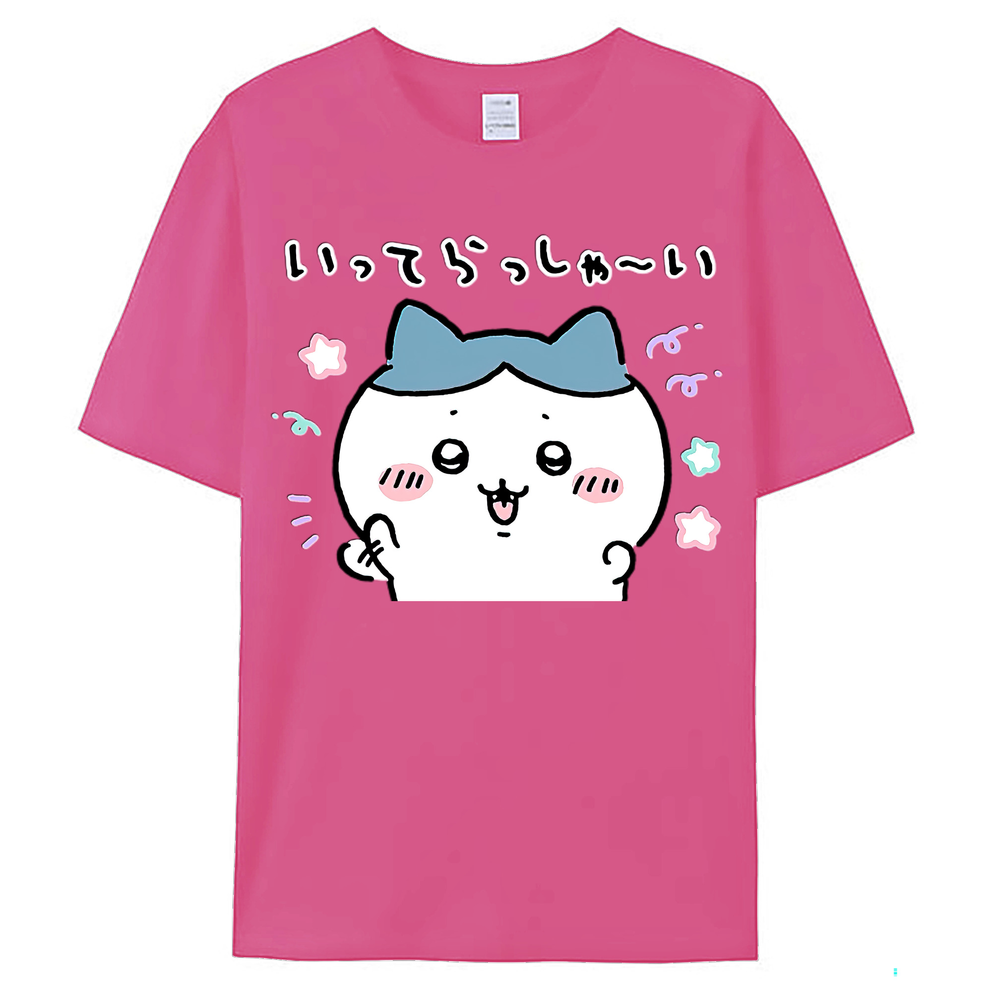 （画像用） ちいかわ ハチワレ Chii-kawa hachiware レディースカジュアルプリントTシャツ（綿100％）