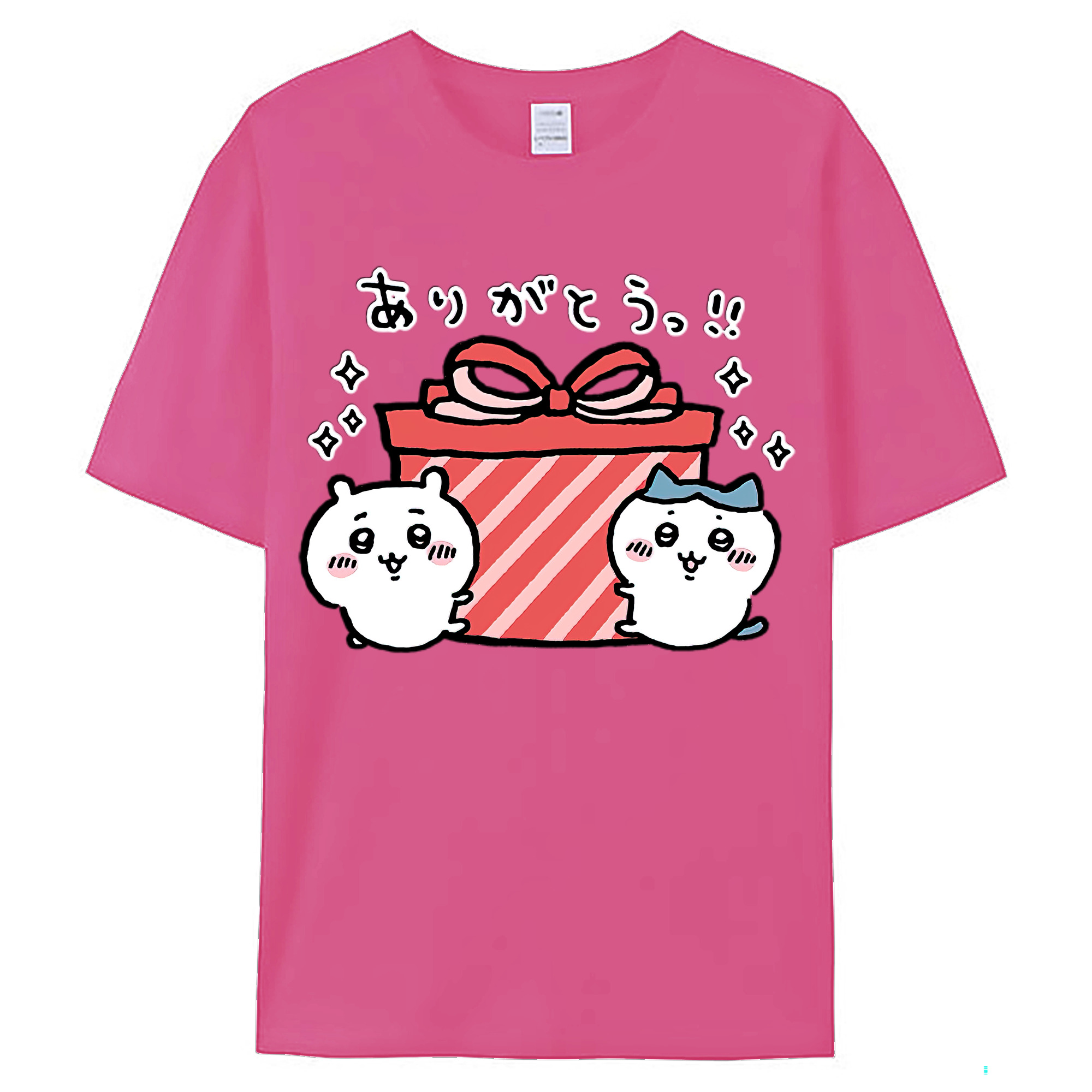 （画像用） ちいかわ ハチワレ Chii-kawa hachiware レディースカジュアルプリントTシャツ（綿100％）