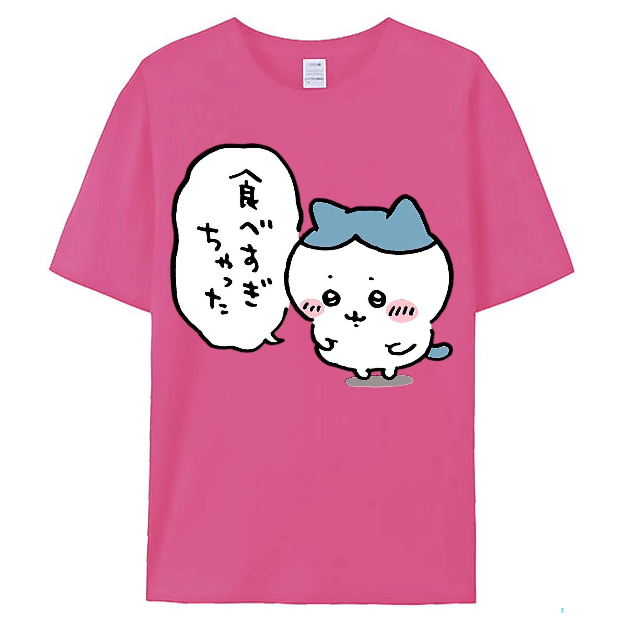 （画像用） ちいかわ ハチワレ Chii-kawa hachiware レディースカジュアルプリントTシャツ（綿100％）
