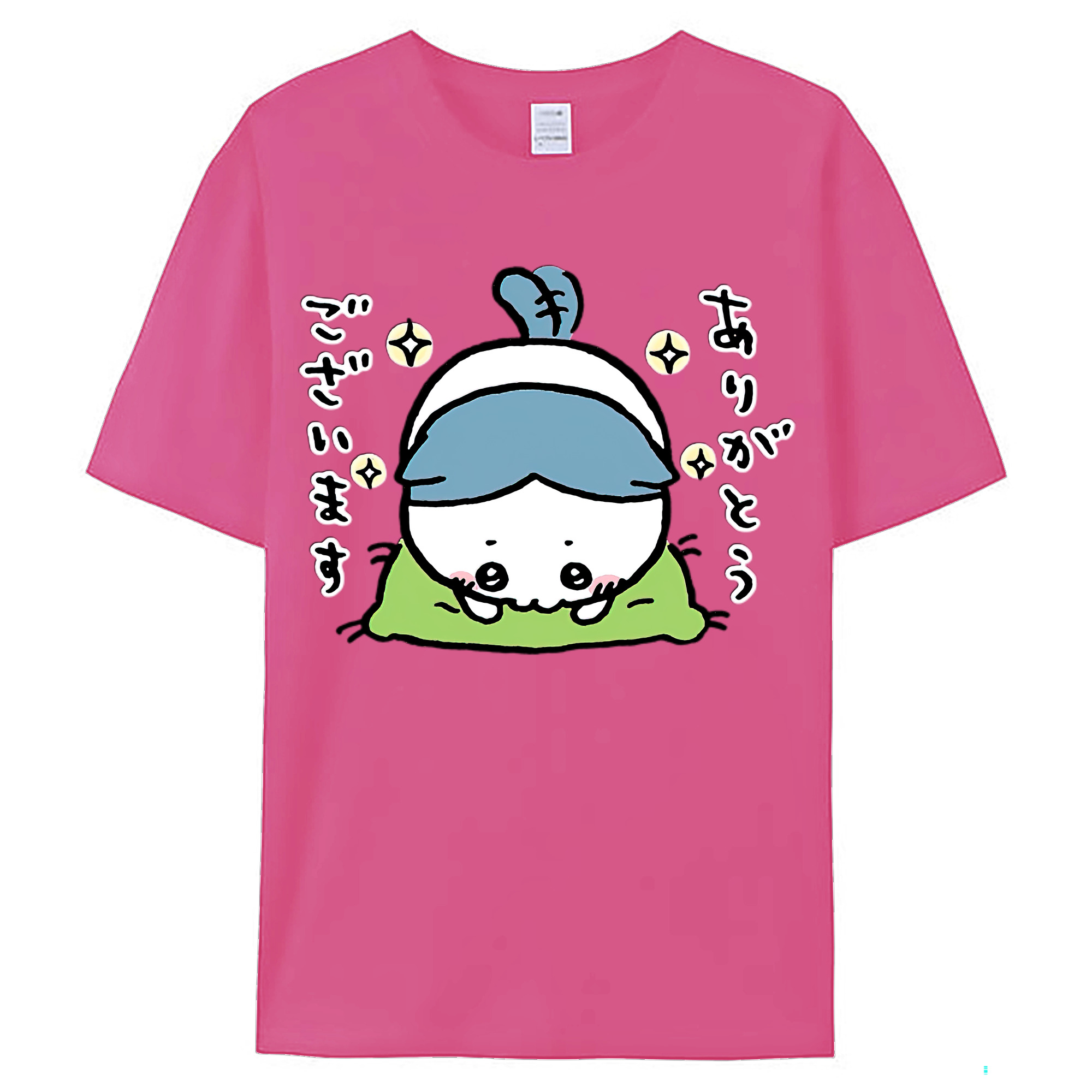 （画像用） ちいかわ ハチワレ Chii-kawa hachiware レディースカジュアルプリントTシャツ（綿100％）