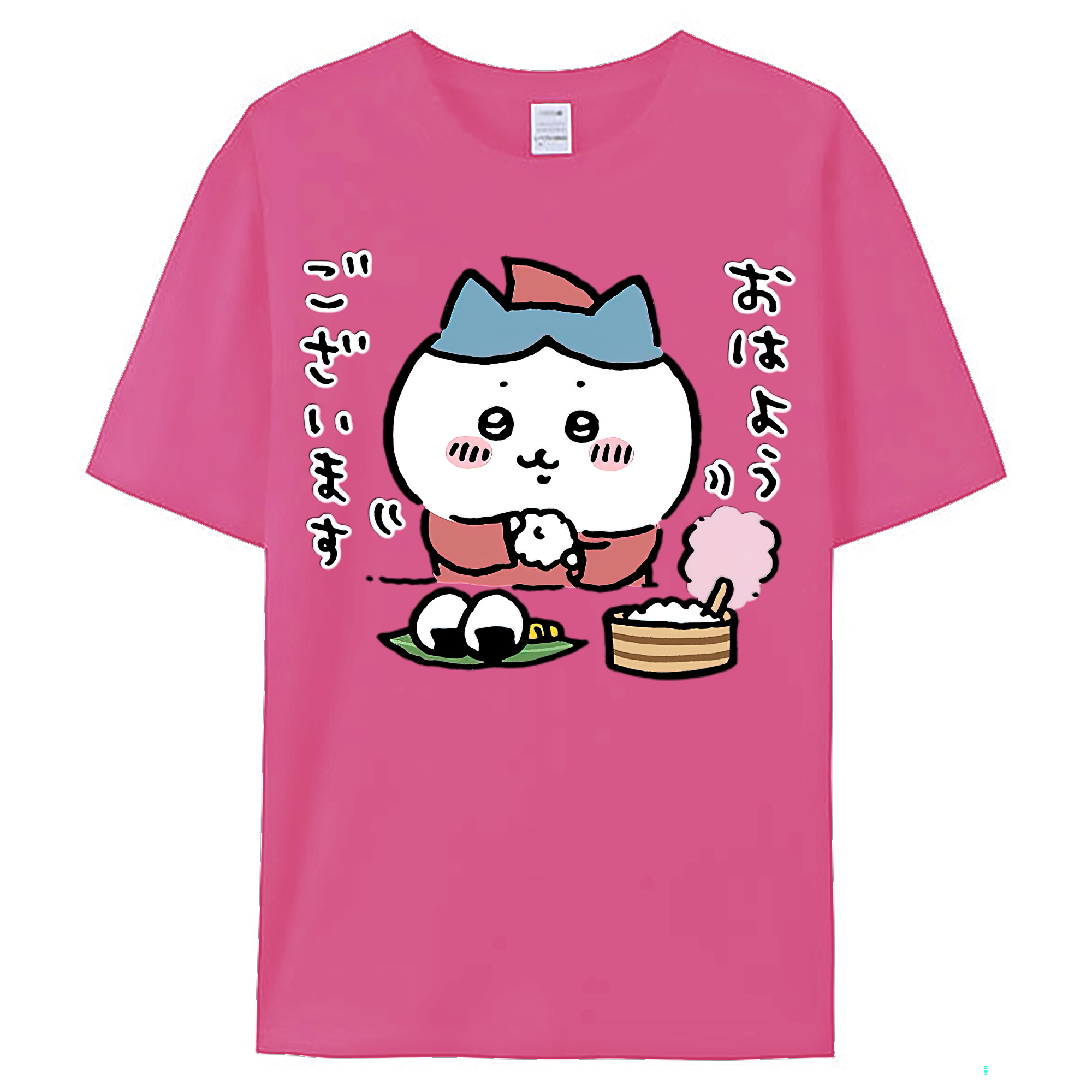 （画像用） ちいかわ ハチワレ Chii-kawa hachiware レディースカジュアルプリントTシャツ（綿100％）