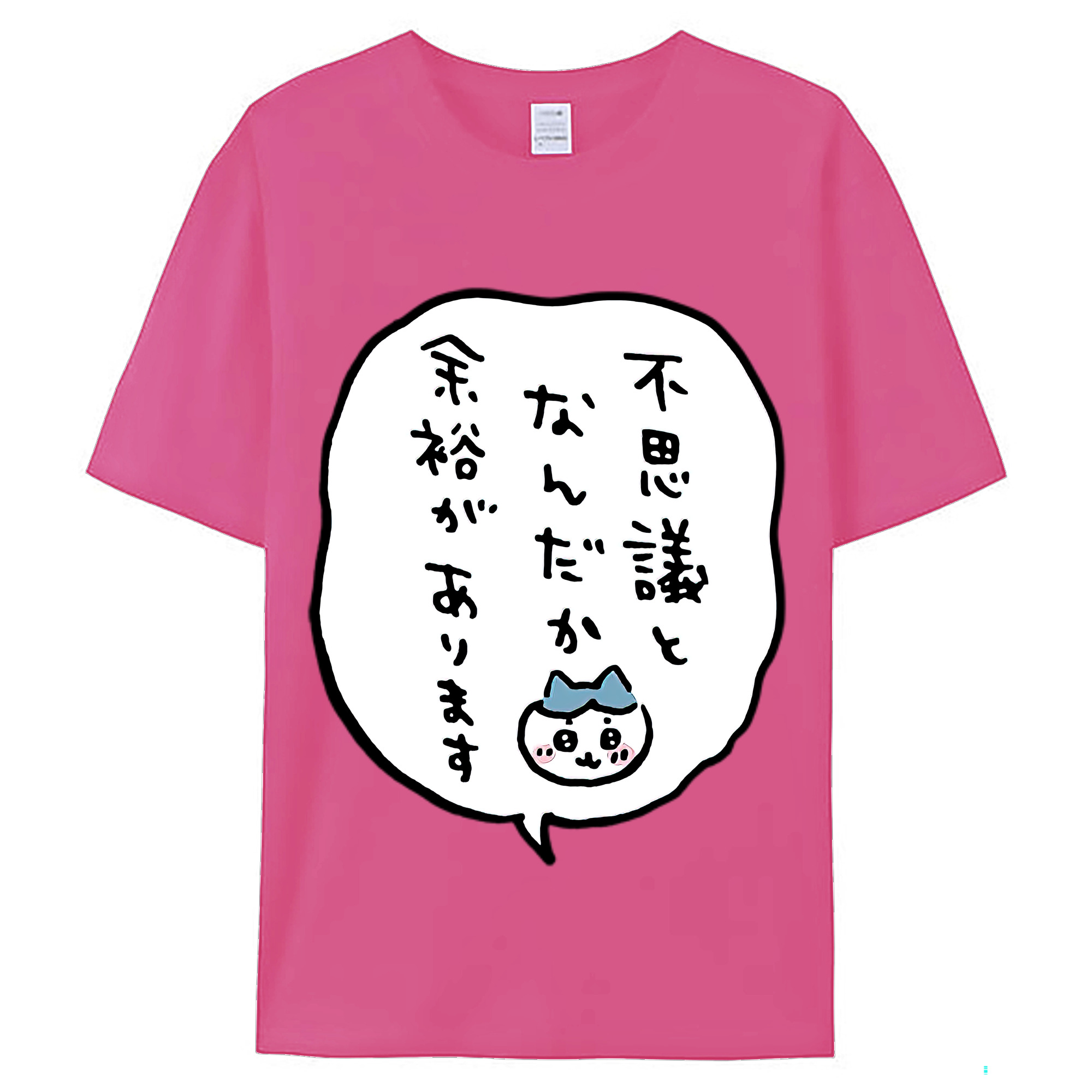 （画像用） ちいかわ ハチワレ Chii-kawa hachiware レディースカジュアルプリントTシャツ（綿100％）