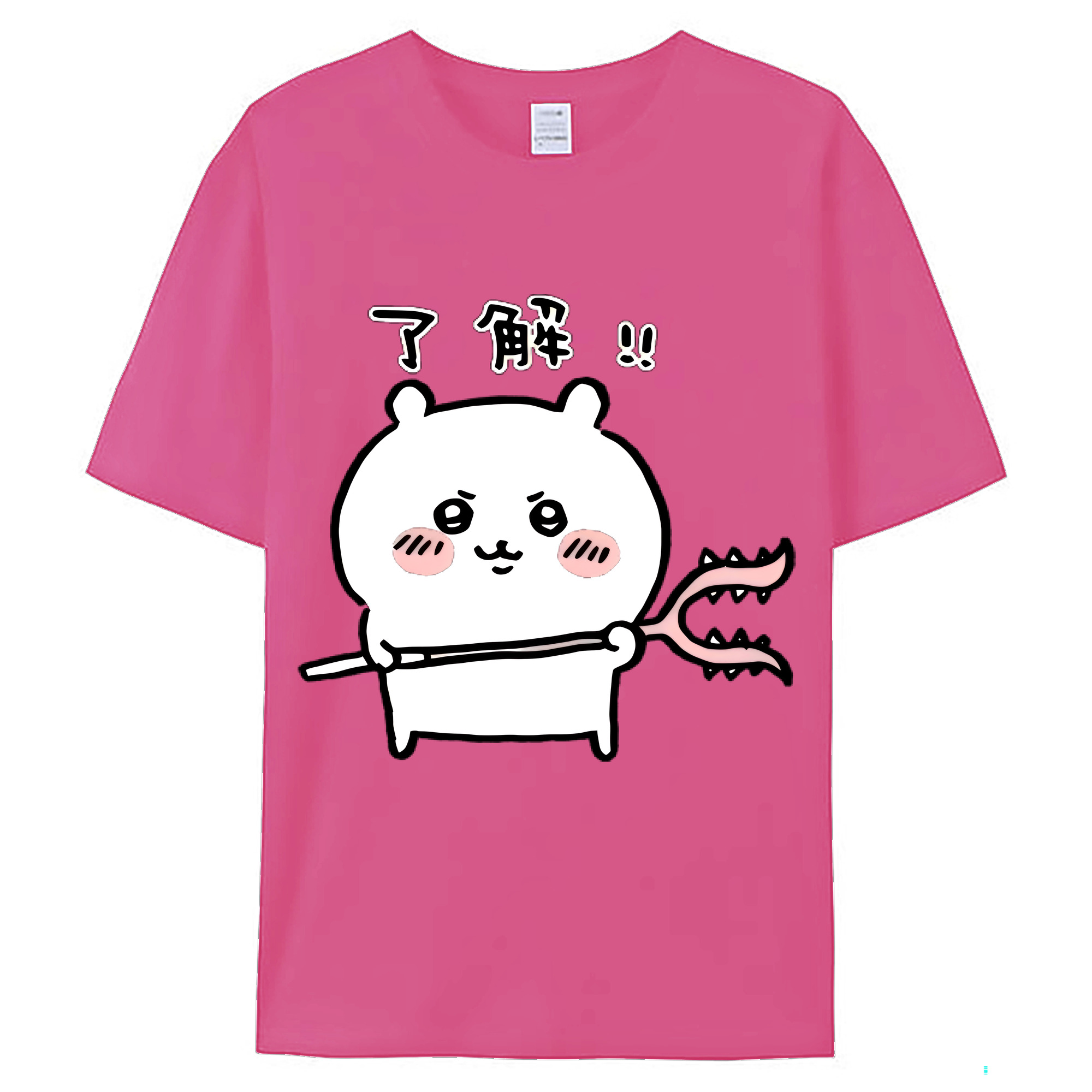 （画像用） ちいかわ ちいかわ Chii-kawa chiikawa レディースカジュアルプリントTシャツ（綿100％）