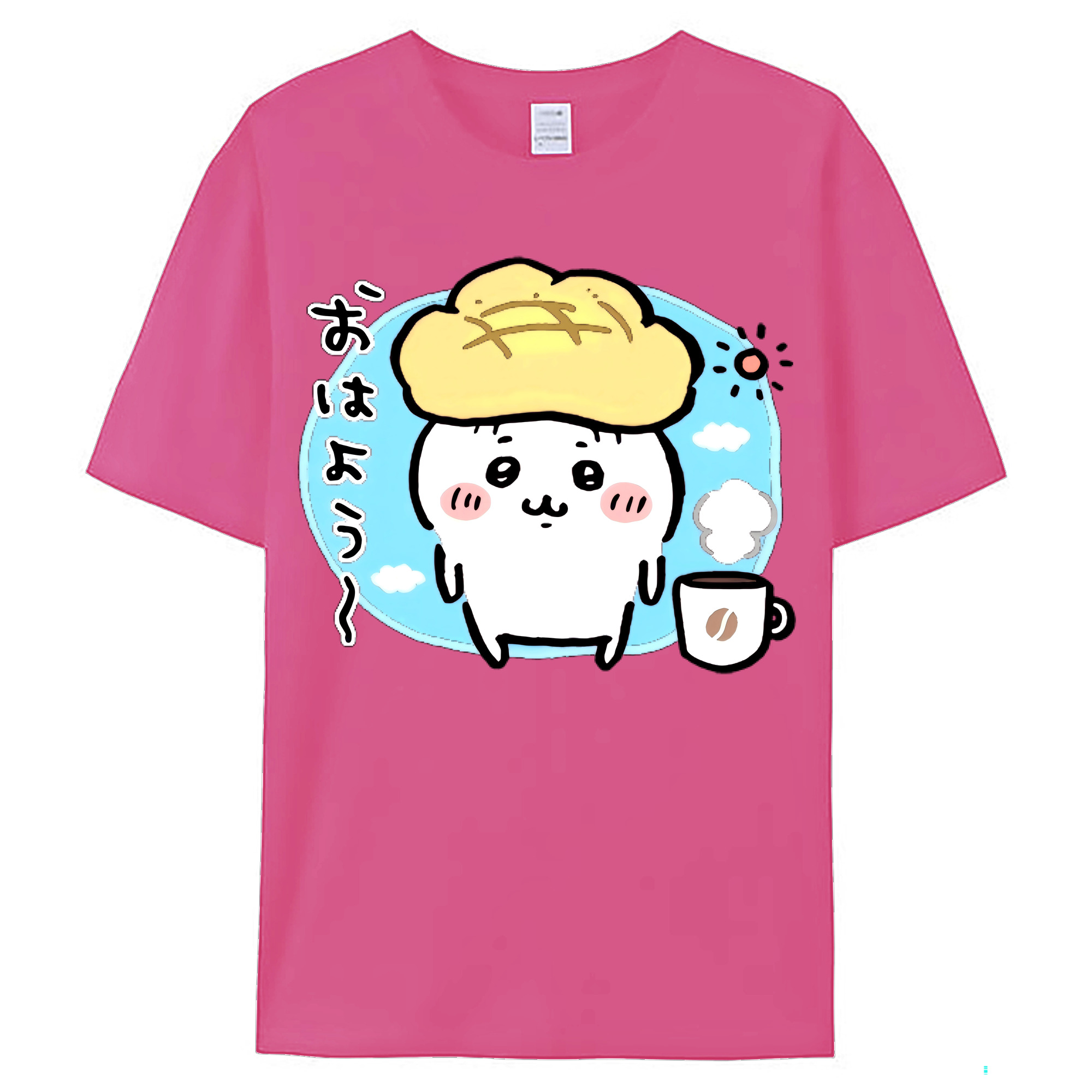 （画像用） ちいかわ ちいかわ Chii-kawa chiikawa レディースカジュアルプリントTシャツ（綿100％）