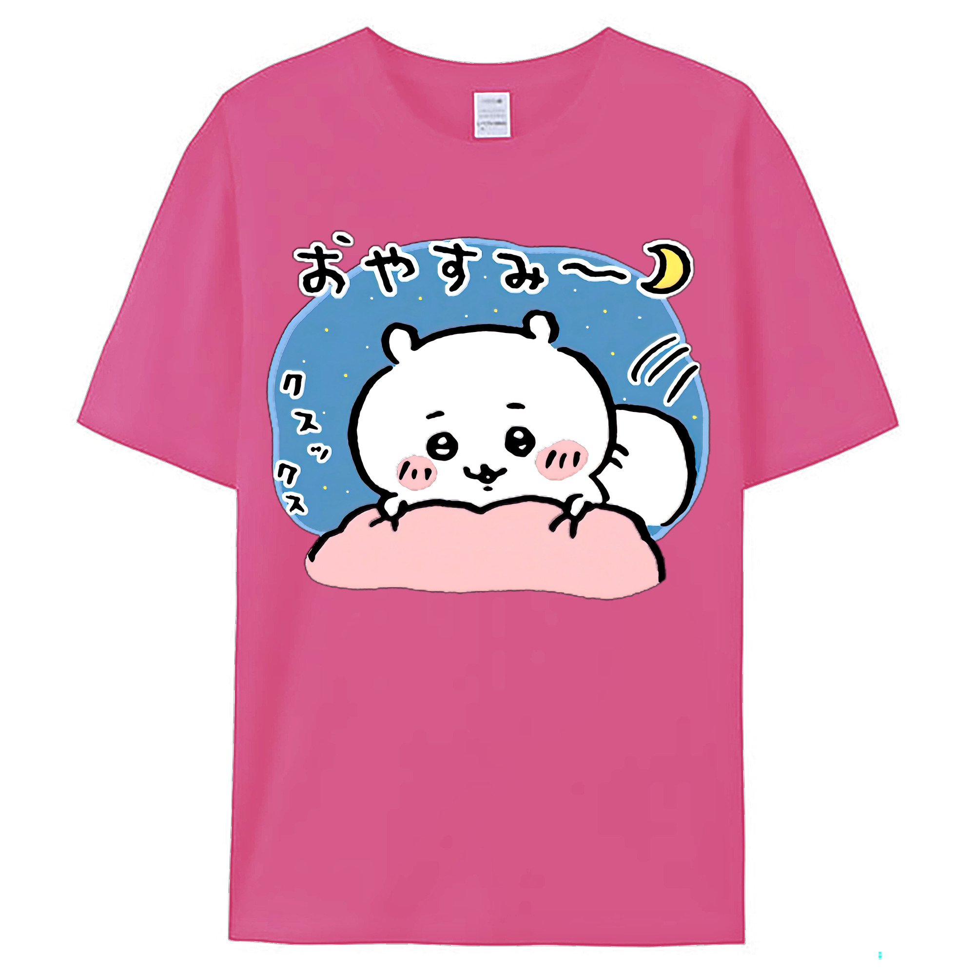 （画像用） ちいかわ ちいかわ Chii-kawa chiikawa レディースカジュアルプリントTシャツ（綿100％）