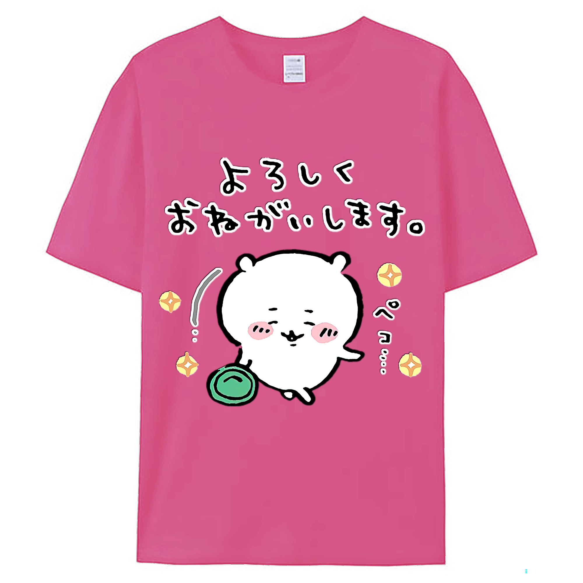 （画像用） ちいかわ ちいかわ Chii-kawa chiikawa レディースカジュアルプリントTシャツ（綿100％）