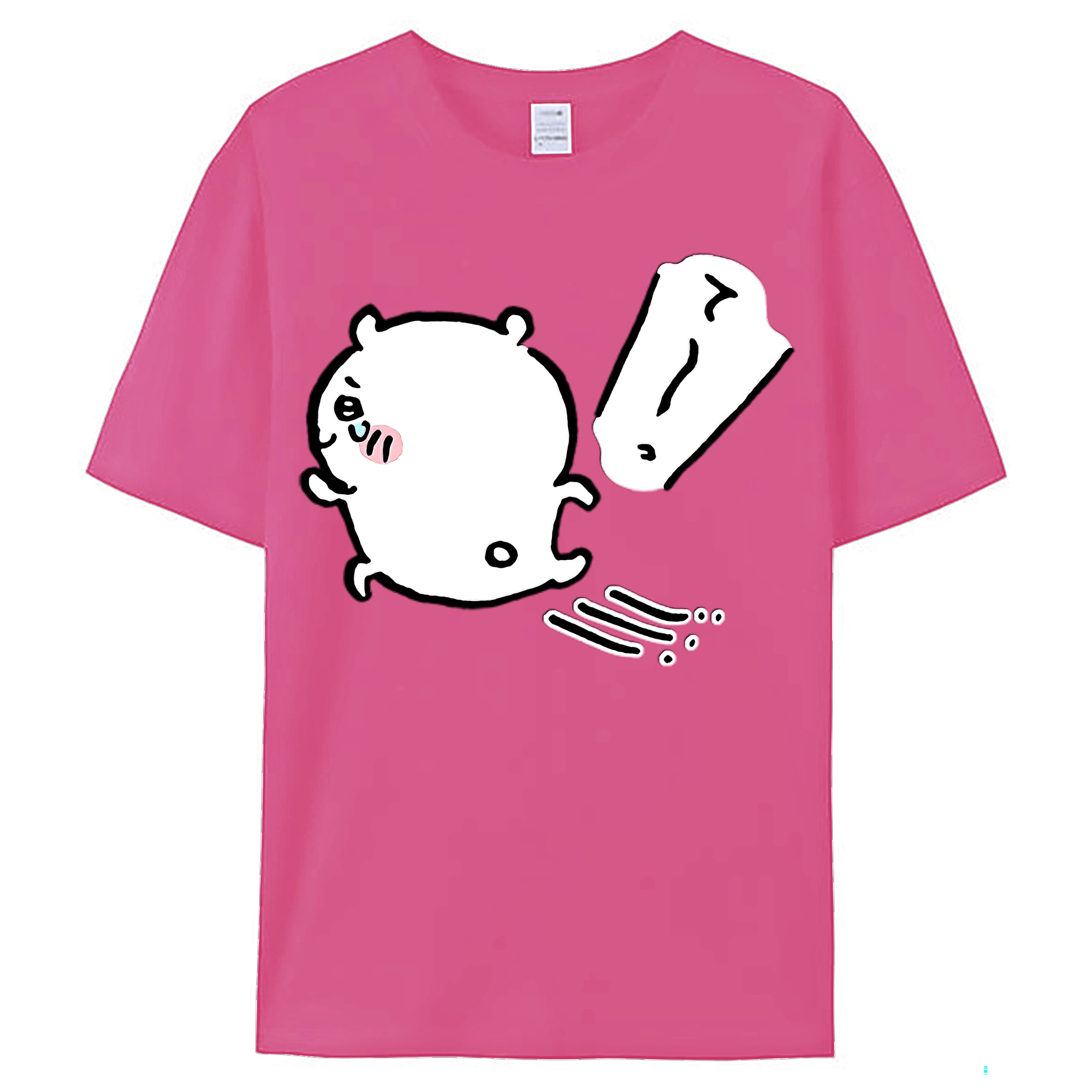 （画像用） ちいかわ ちいかわ Chii-kawa chiikawa レディースカジュアルプリントTシャツ（綿100％）