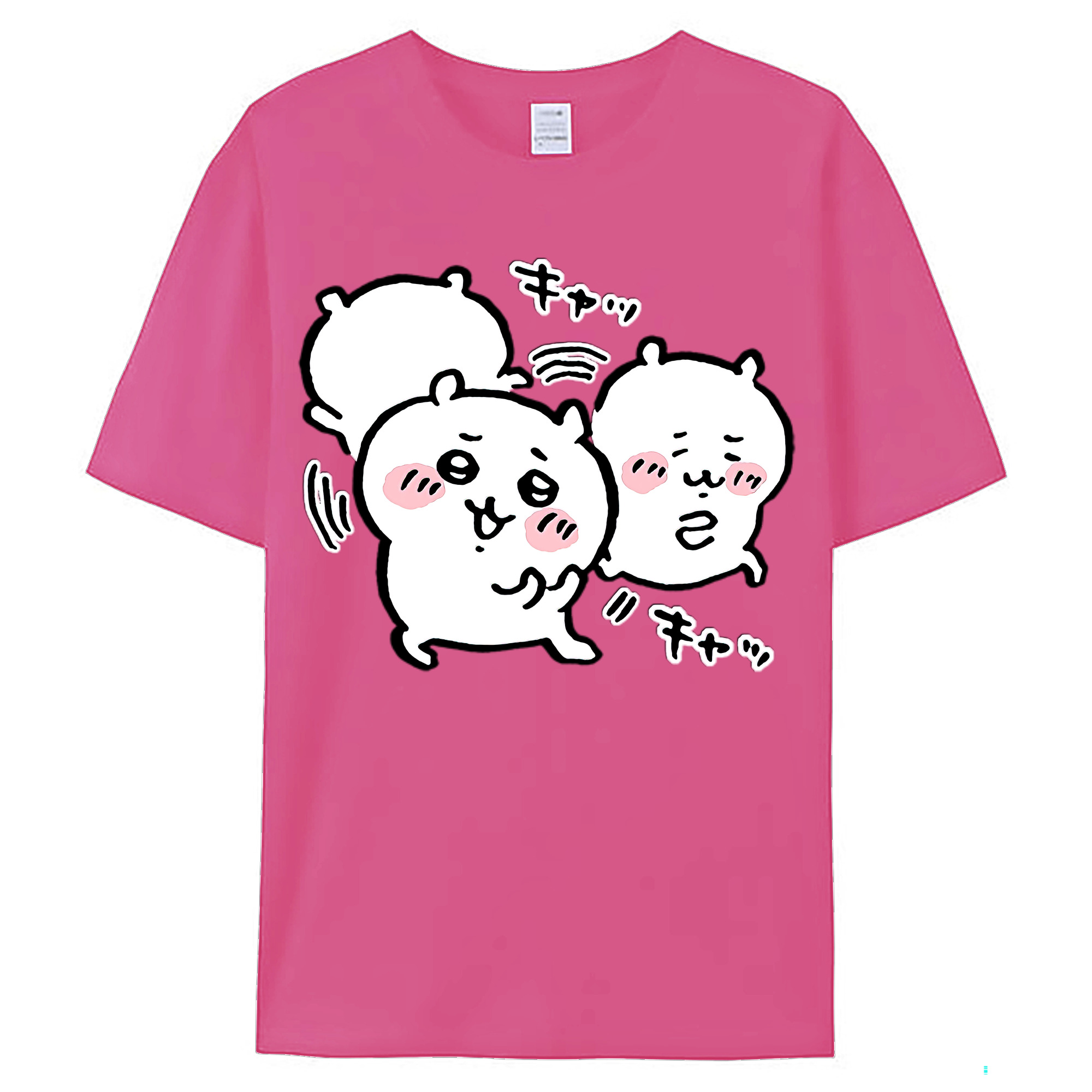 （画像用） ちいかわ ちいかわ Chii-kawa chiikawa レディースカジュアルプリントTシャツ（綿100％）