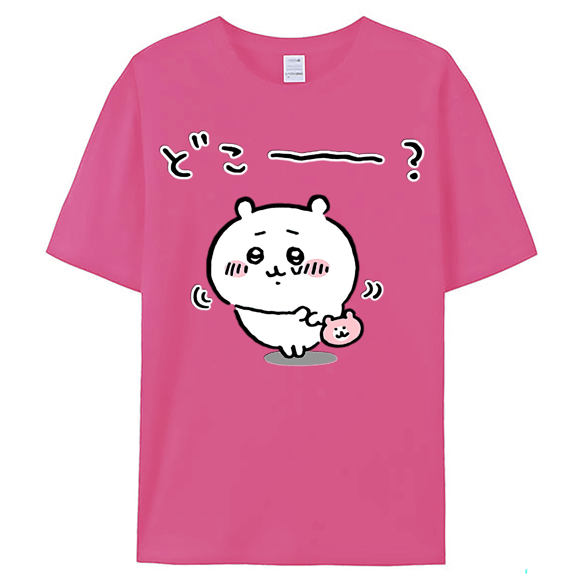 （画像用） ちいかわ ちいかわ Chii-kawa chiikawa レディースカジュアルプリントTシャツ（綿100％）