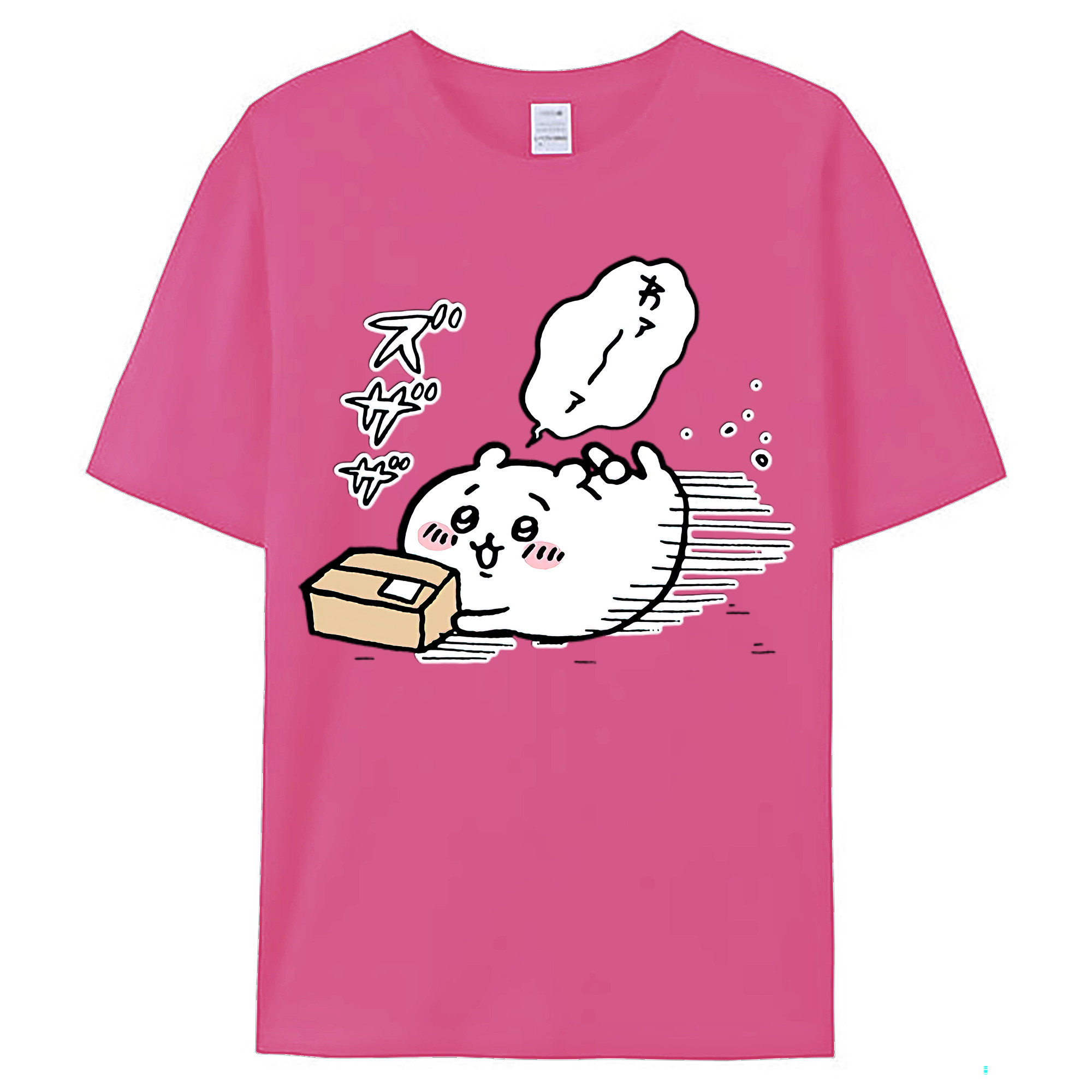 （画像用） ちいかわ ちいかわ Chii-kawa chiikawa レディースカジュアルプリントTシャツ（綿100％）