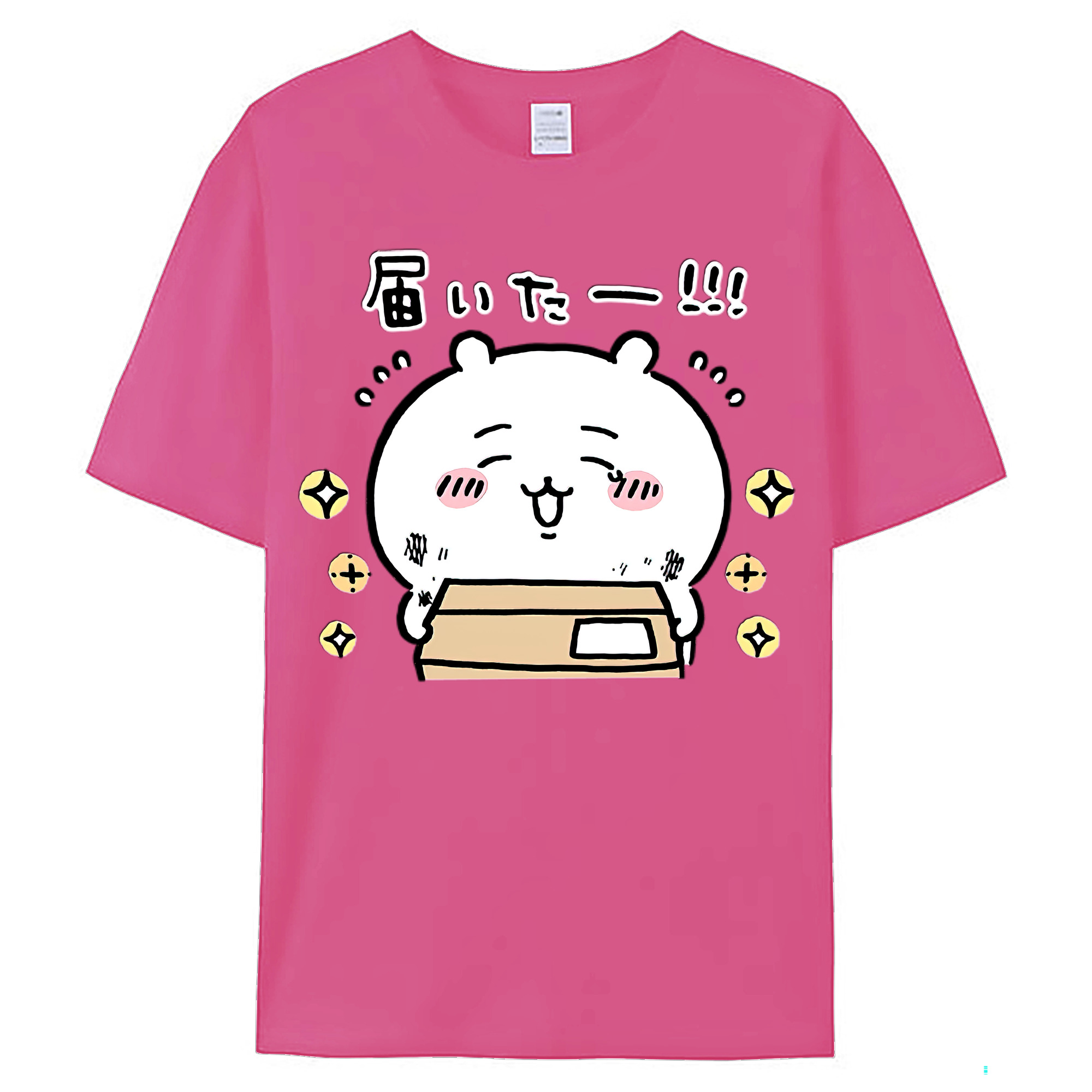 （画像用） ちいかわ ちいかわ Chii-kawa chiikawa レディースカジュアルプリントTシャツ（綿100％）