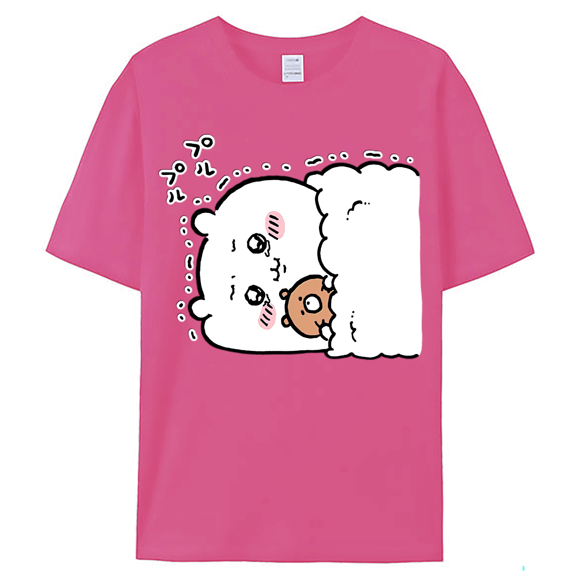 （画像用） ちいかわ ちいかわ Chii-kawa chiikawa レディースカジュアルプリントTシャツ（綿100％）